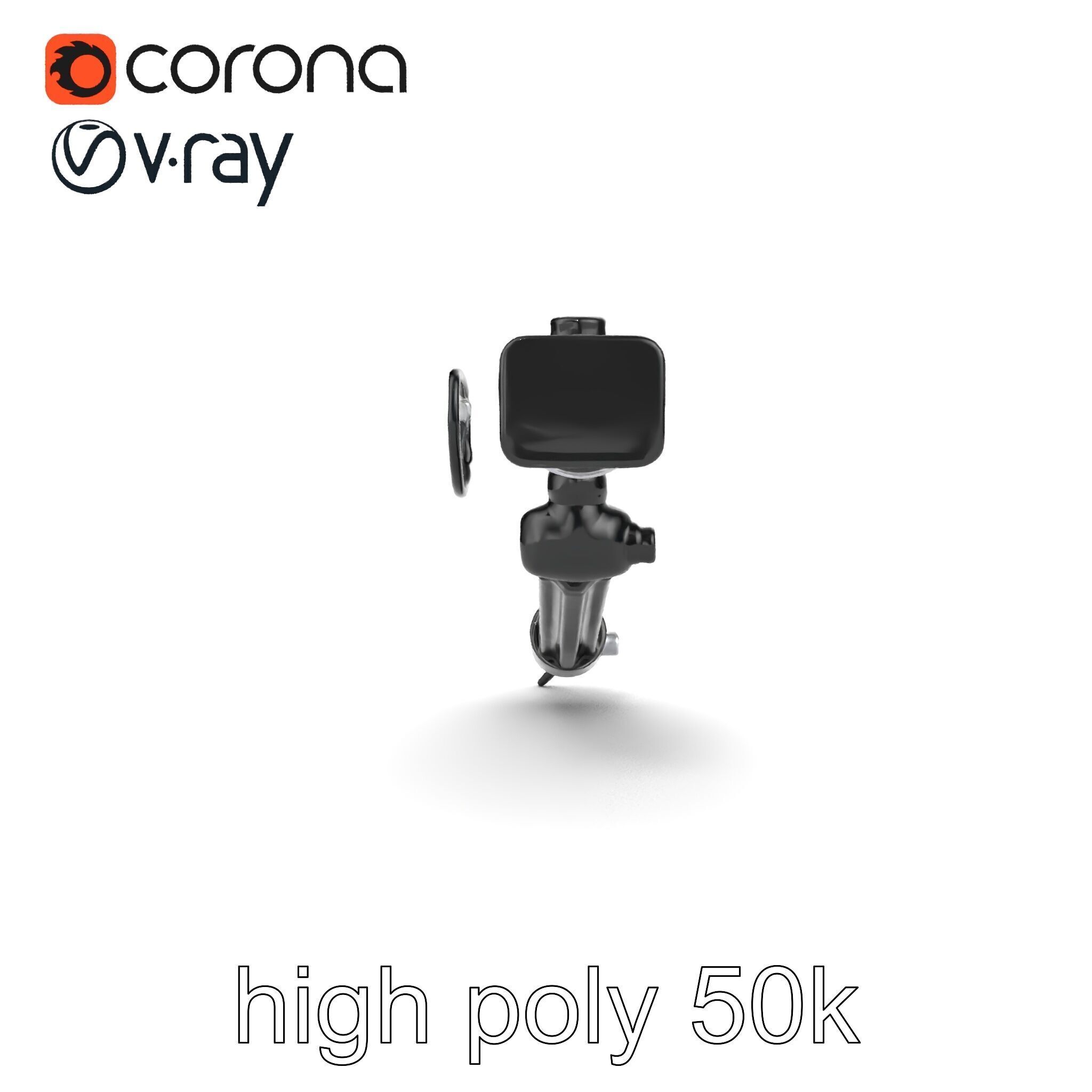 Telescopic Boom Arm Spiral Cable model pack Low-poly 3D model_17