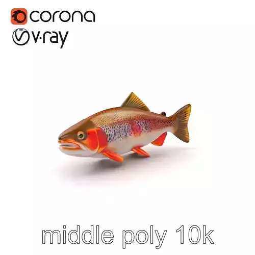 Majestic Brook Trout Fish model pack