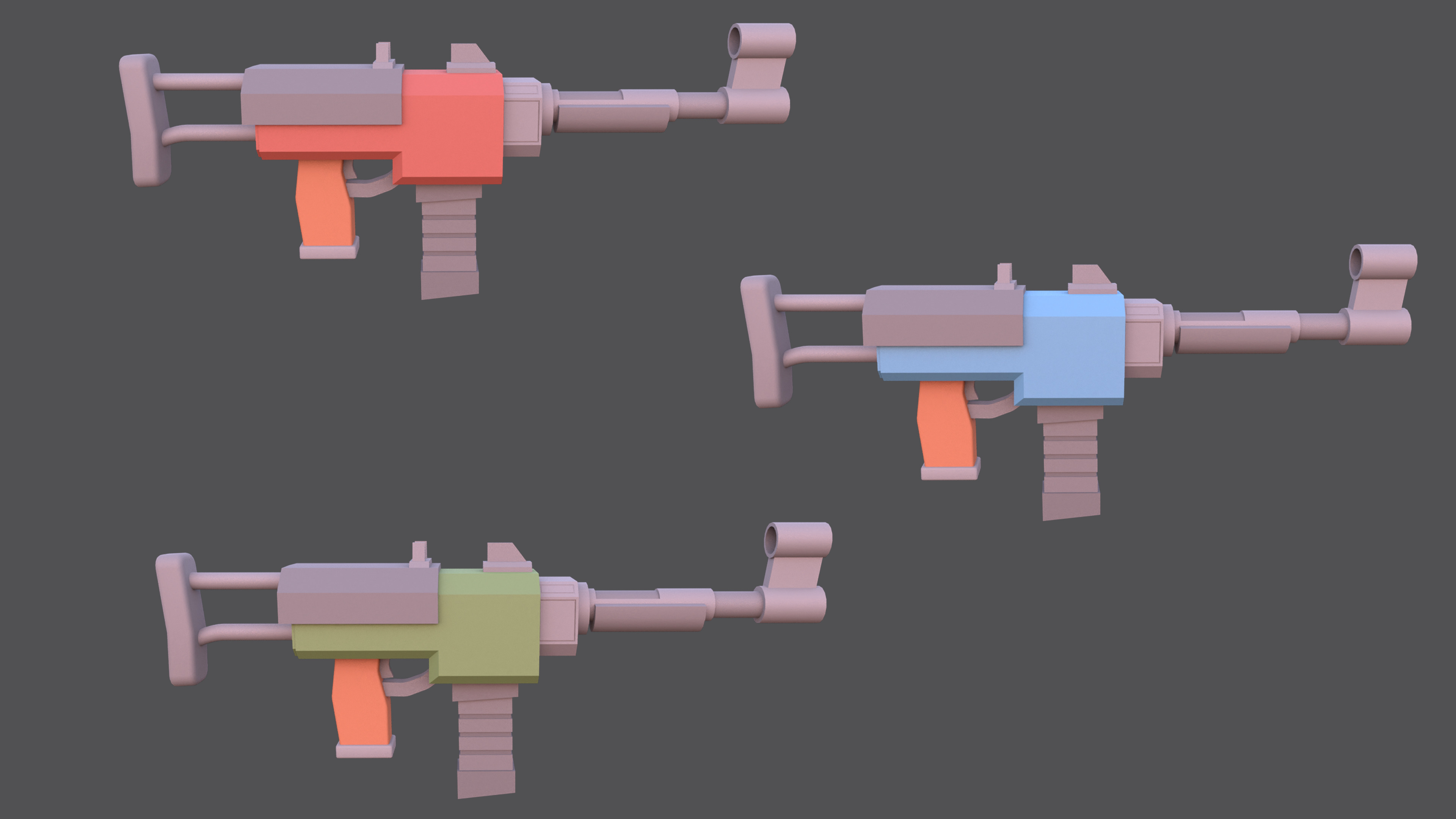 Weapons - Low Poly Weapons pack by Ake Low-poly 3D model_16