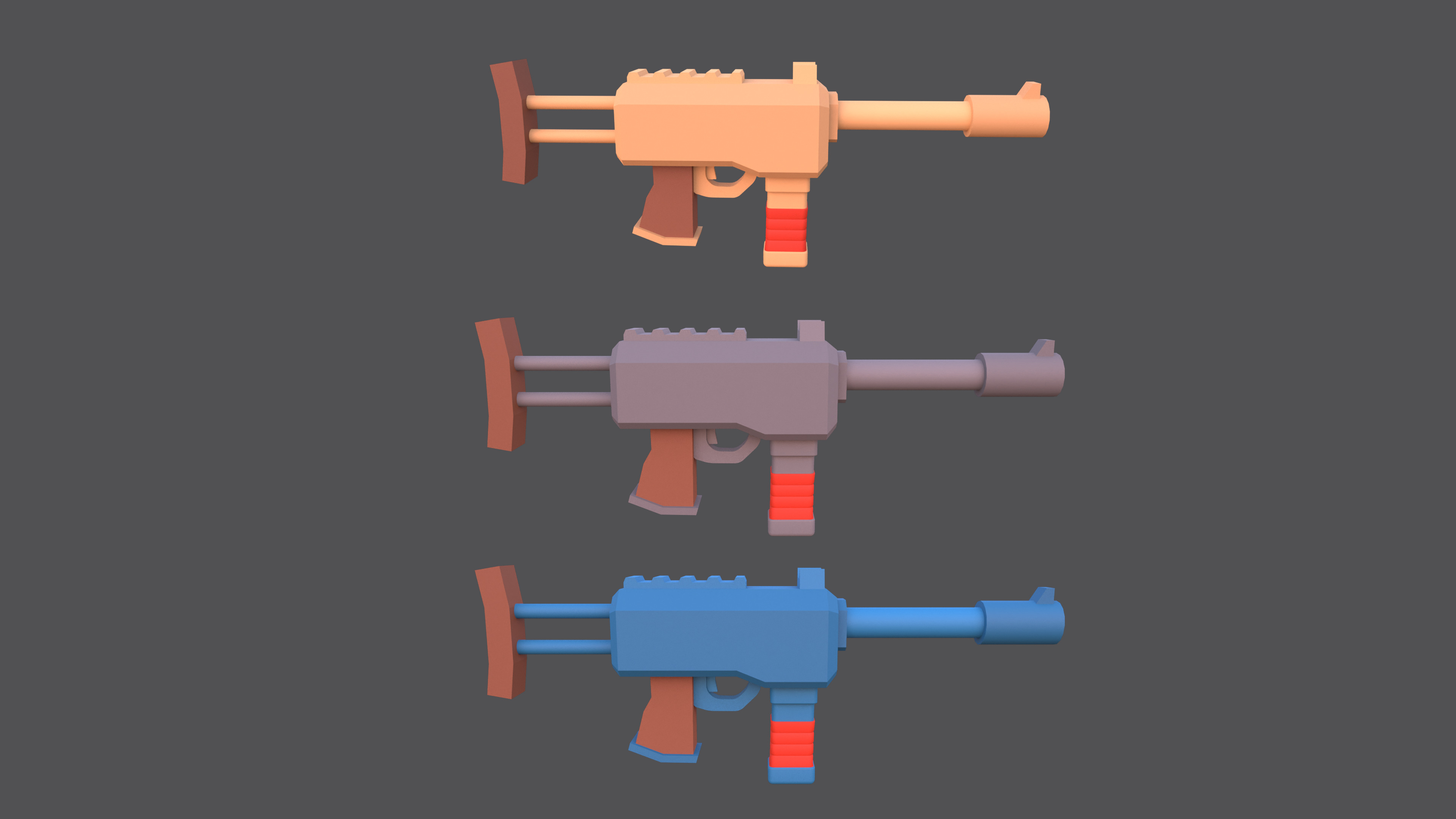 Weapons - Low Poly Weapons pack by Ake Low-poly 3D model_10
