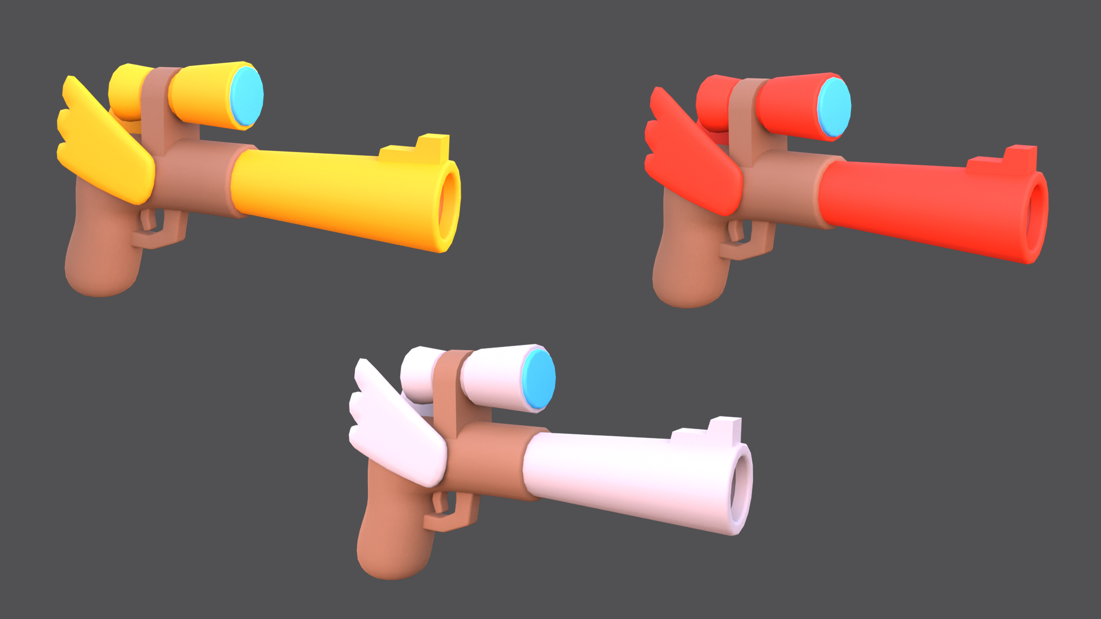 Weapons - Low Poly Weapons pack by Ake Low-poly 3D model_3
