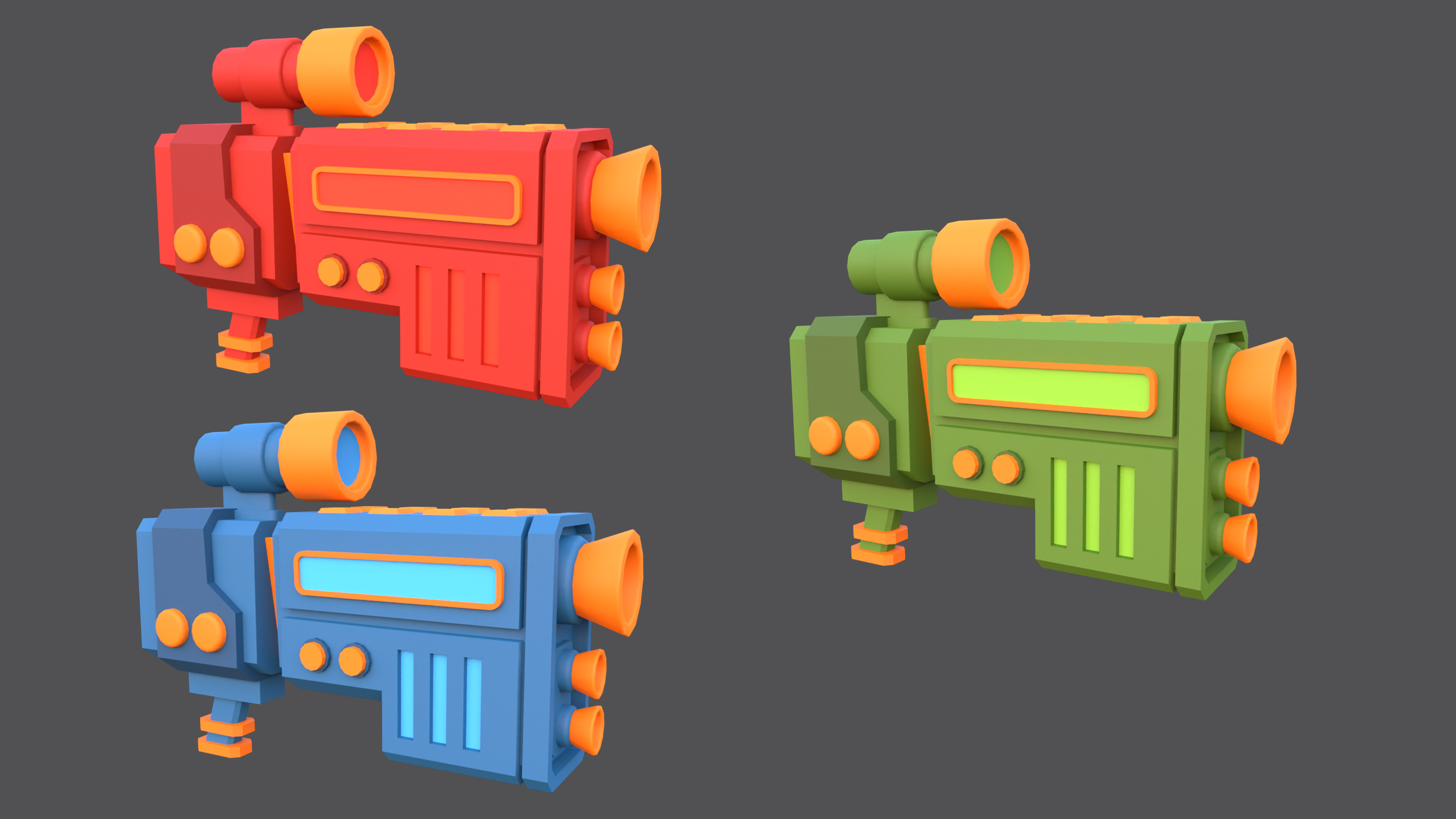 Weapons - Low Poly Weapons pack by Ake Low-poly 3D model_22