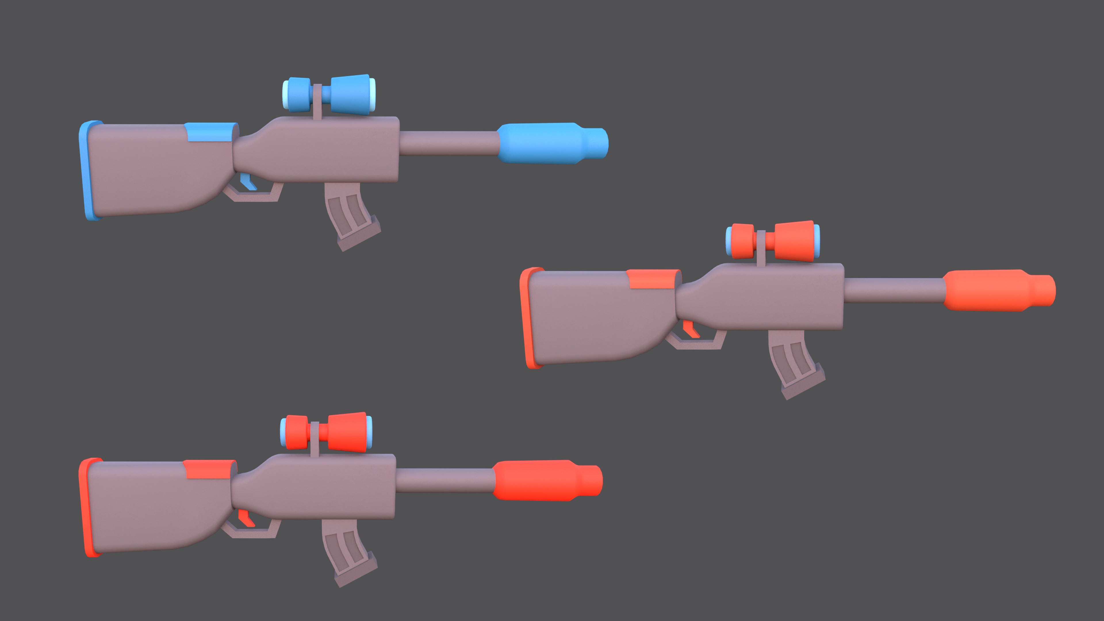 Weapons - Low Poly Weapons pack by Ake Low-poly 3D model_8
