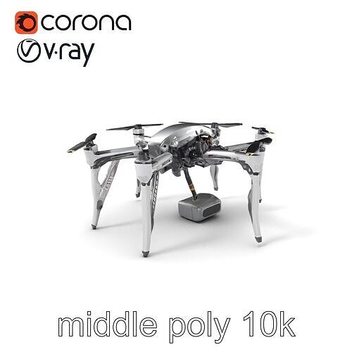 Giant Spider Drone Hexapod Terrain Mapping model pack Low-poly 3D model