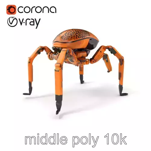 Spider Bot Exploration Drone Model Pack Low-poly 3D model