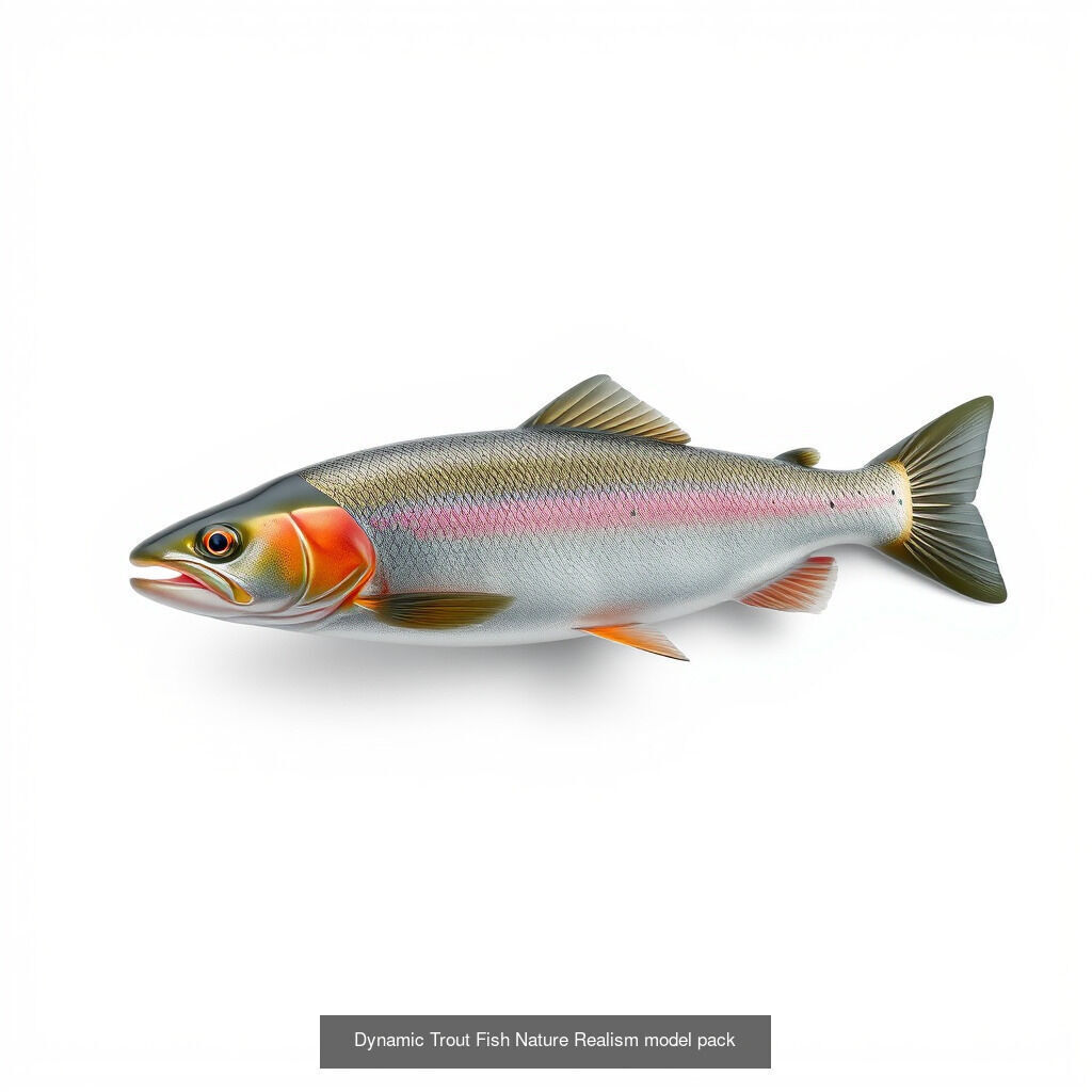 Diverse Trout 3D Models Pack 3D Model Collection_9