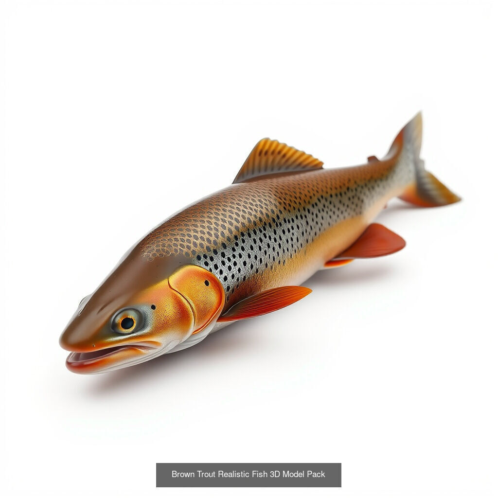 Diverse Trout 3D Models Pack 3D Model Collection_10