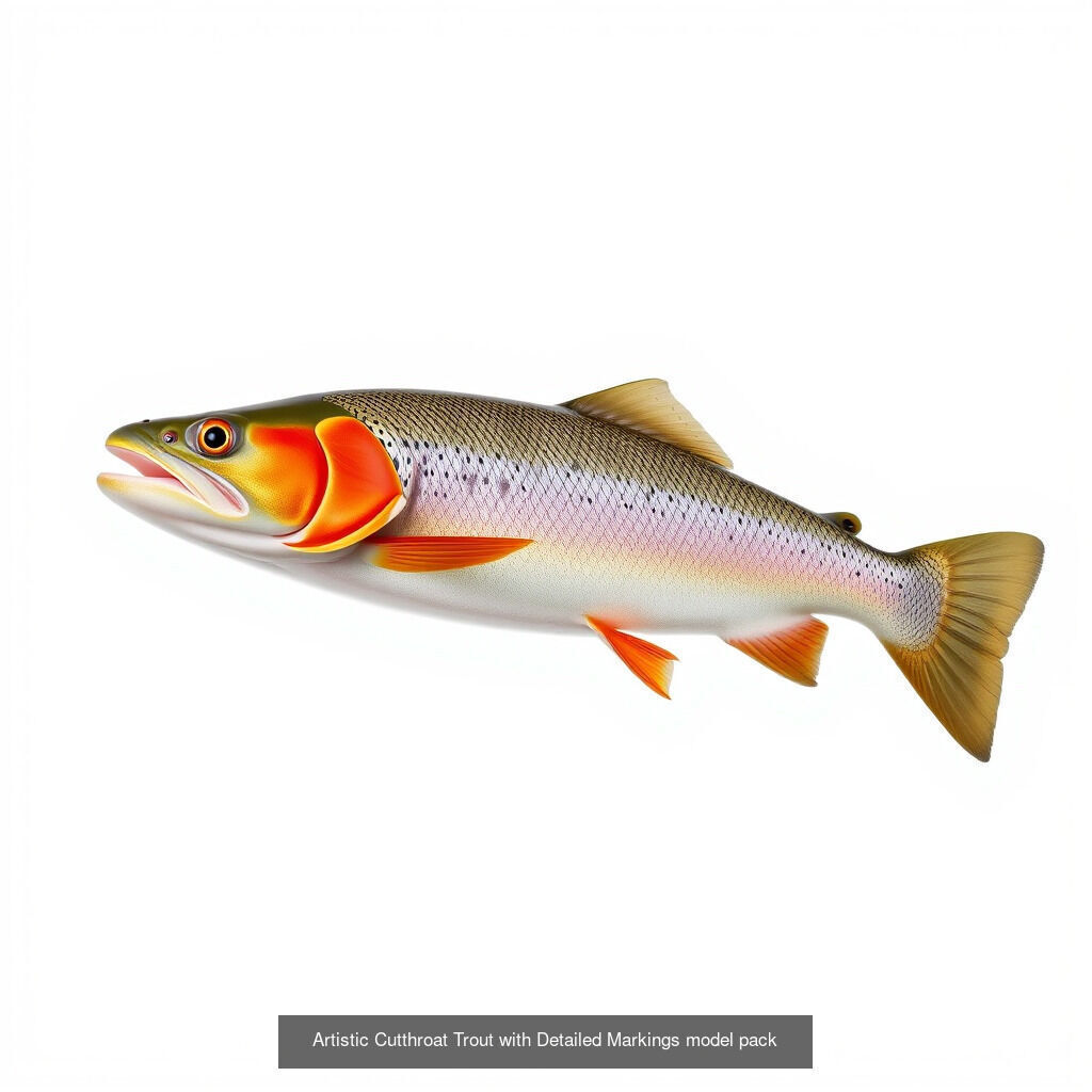 Diverse Trout 3D Models Pack 3D Model Collection_21