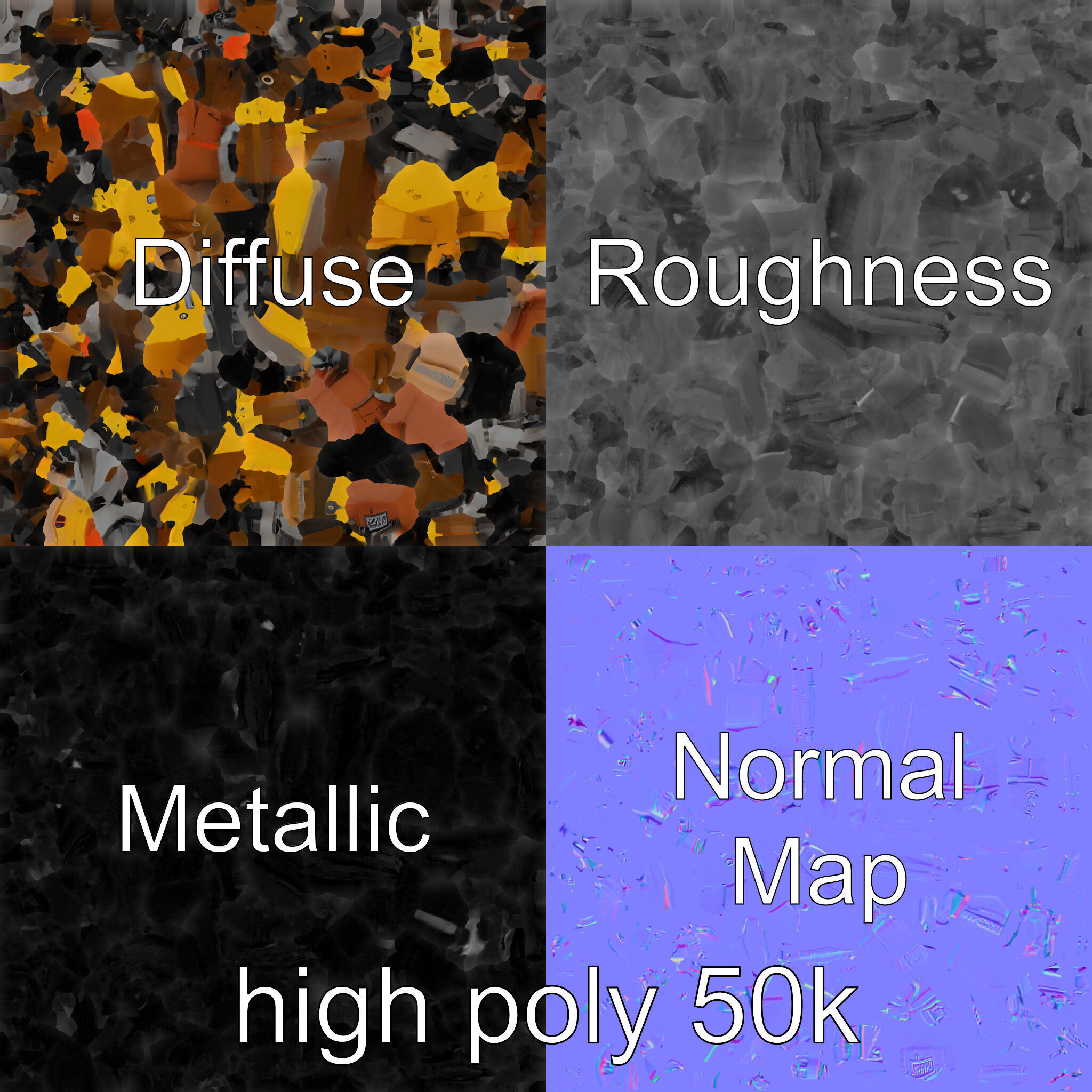 Spider Research Drone Versatile Model Pack Low-poly 3D model_3