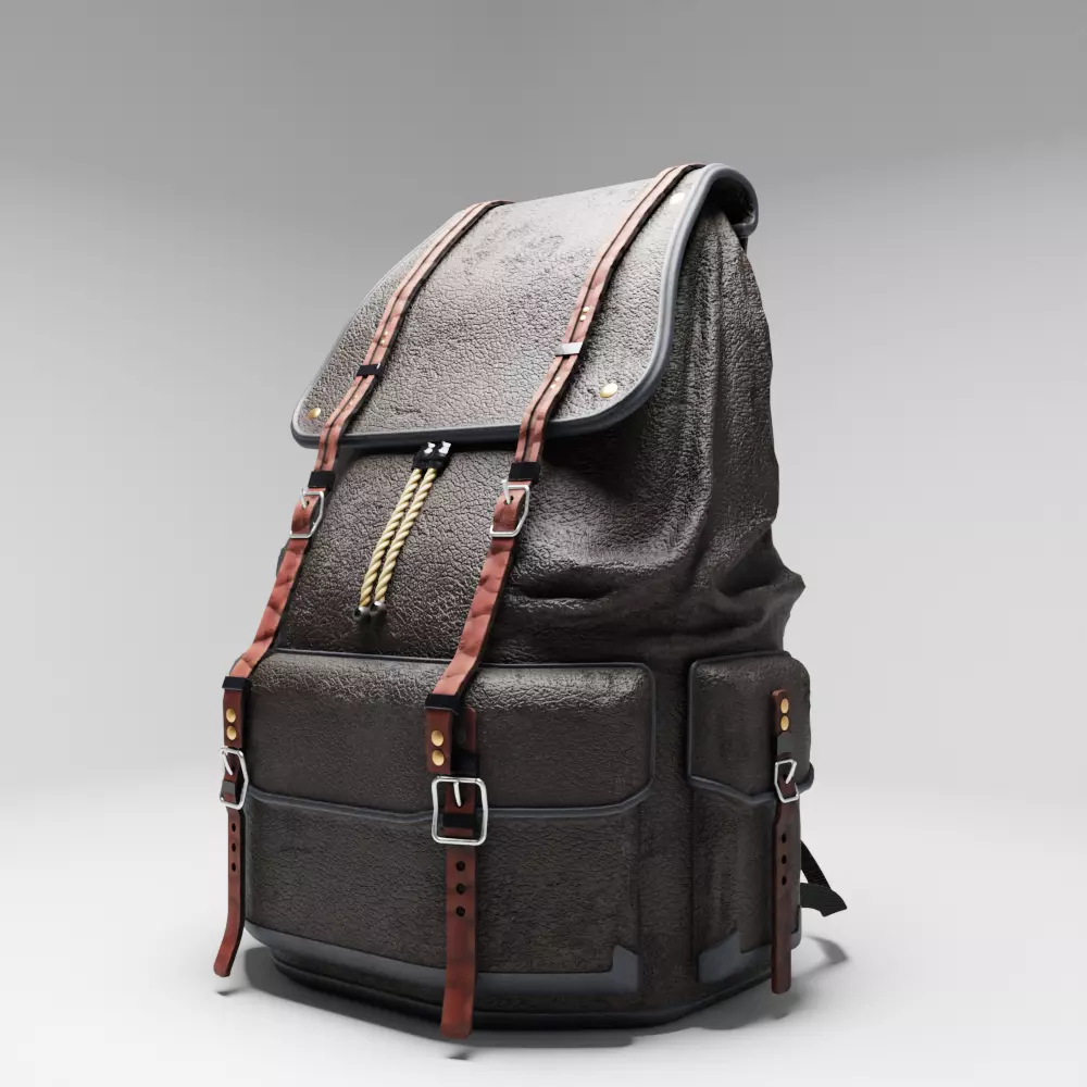 Backpack leather 3D model
