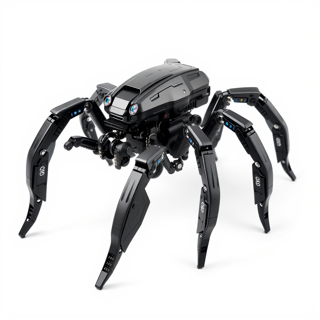 Arachnid Security Bot with Eight Limbs Model Pack Low-poly 3D model_3