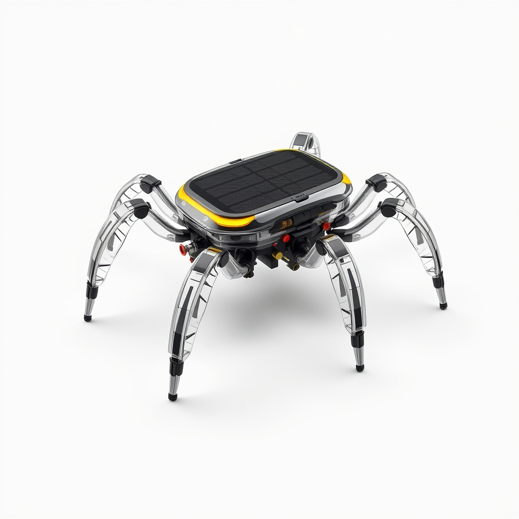 Solar-Powered Spider Cleaner Robot model pack Low-poly 3D model_4