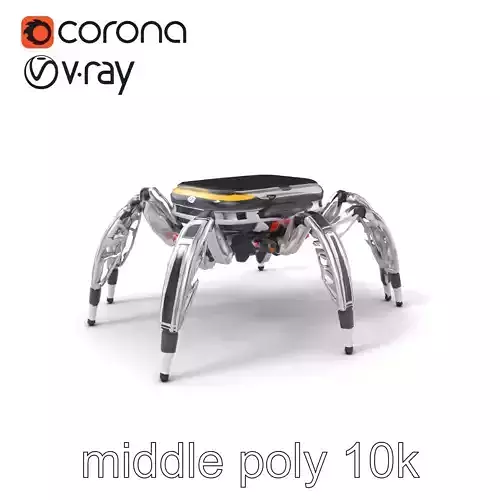 Solar-Powered Spider Cleaner Robot model pack