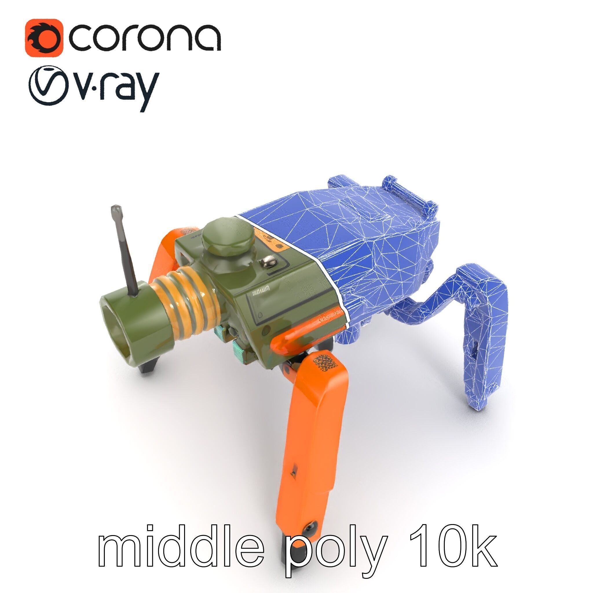 Compact Spider Reconnaissance Unit Model Pack Low-poly 3D model_32