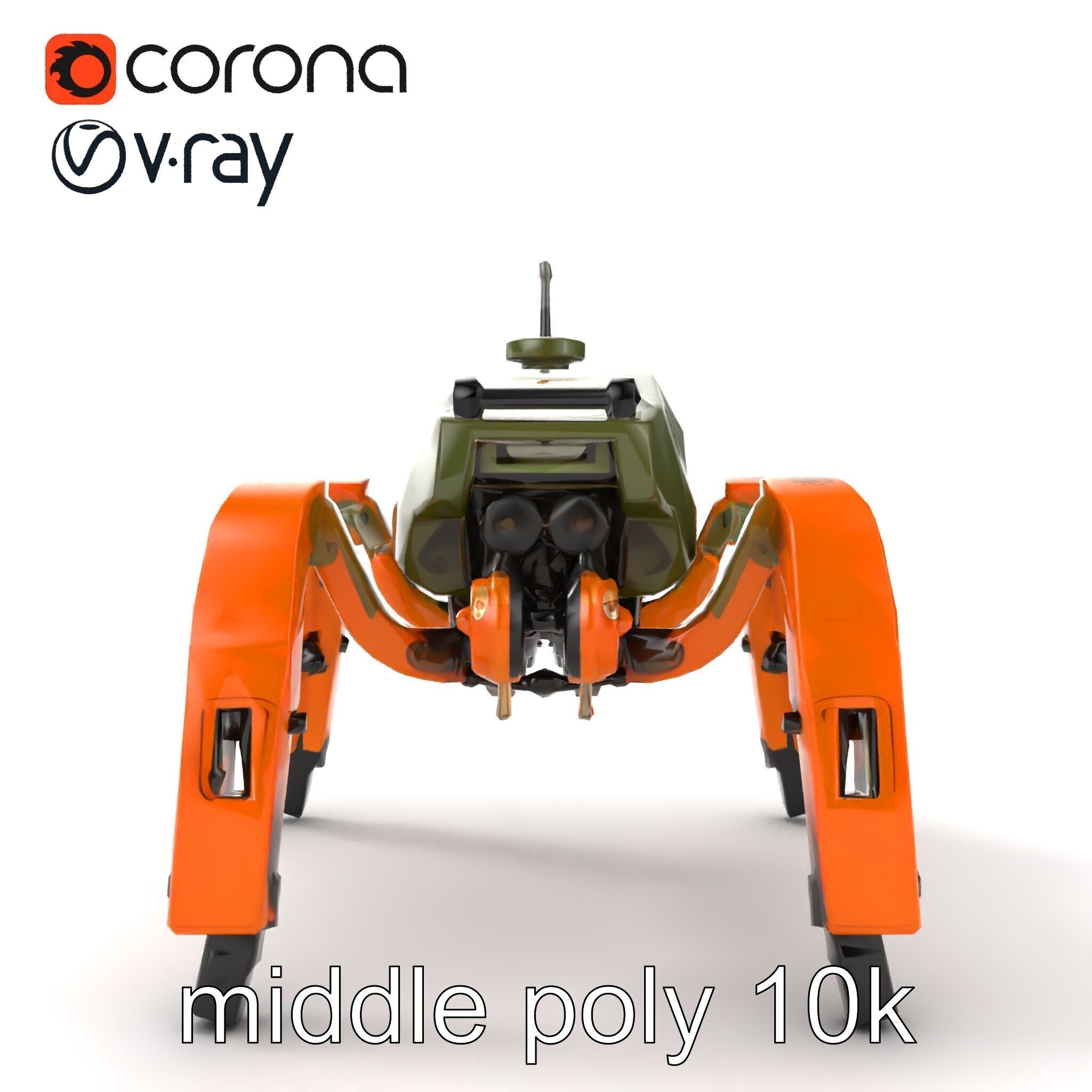 Compact Spider Reconnaissance Unit Model Pack Low-poly 3D model_21