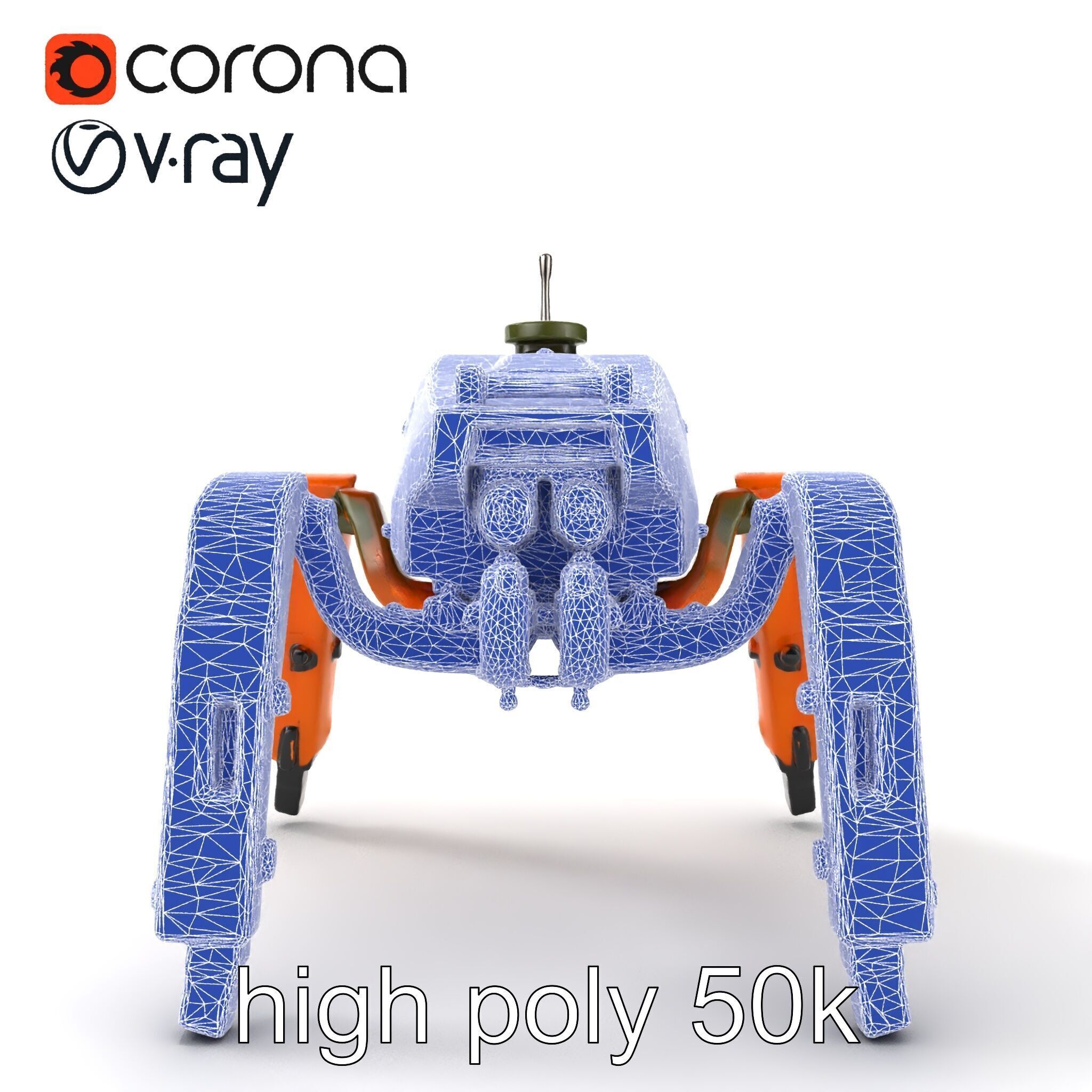 Compact Spider Reconnaissance Unit Model Pack Low-poly 3D model_22