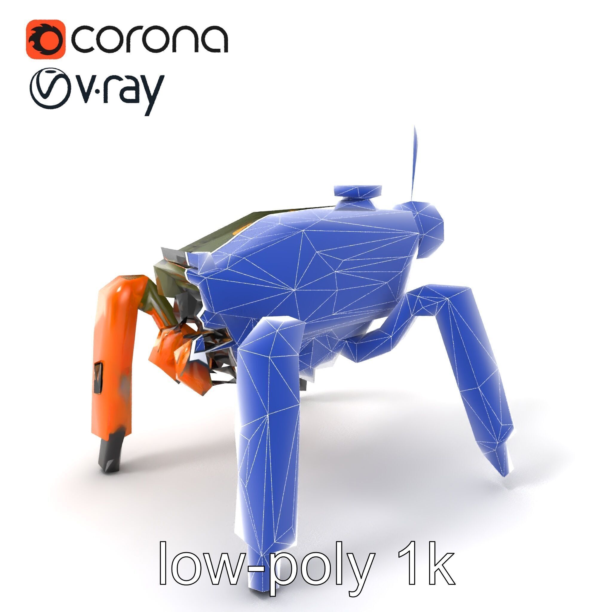 Compact Spider Reconnaissance Unit Model Pack Low-poly 3D model_7