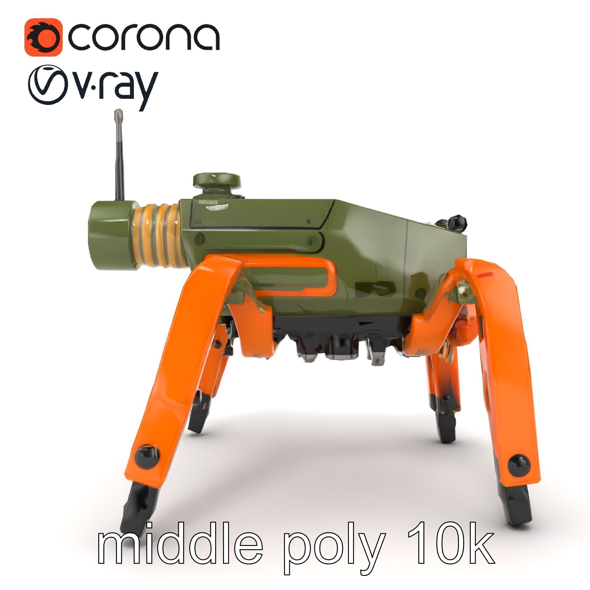 Compact Spider Reconnaissance Unit Model Pack Low-poly 3D model_19