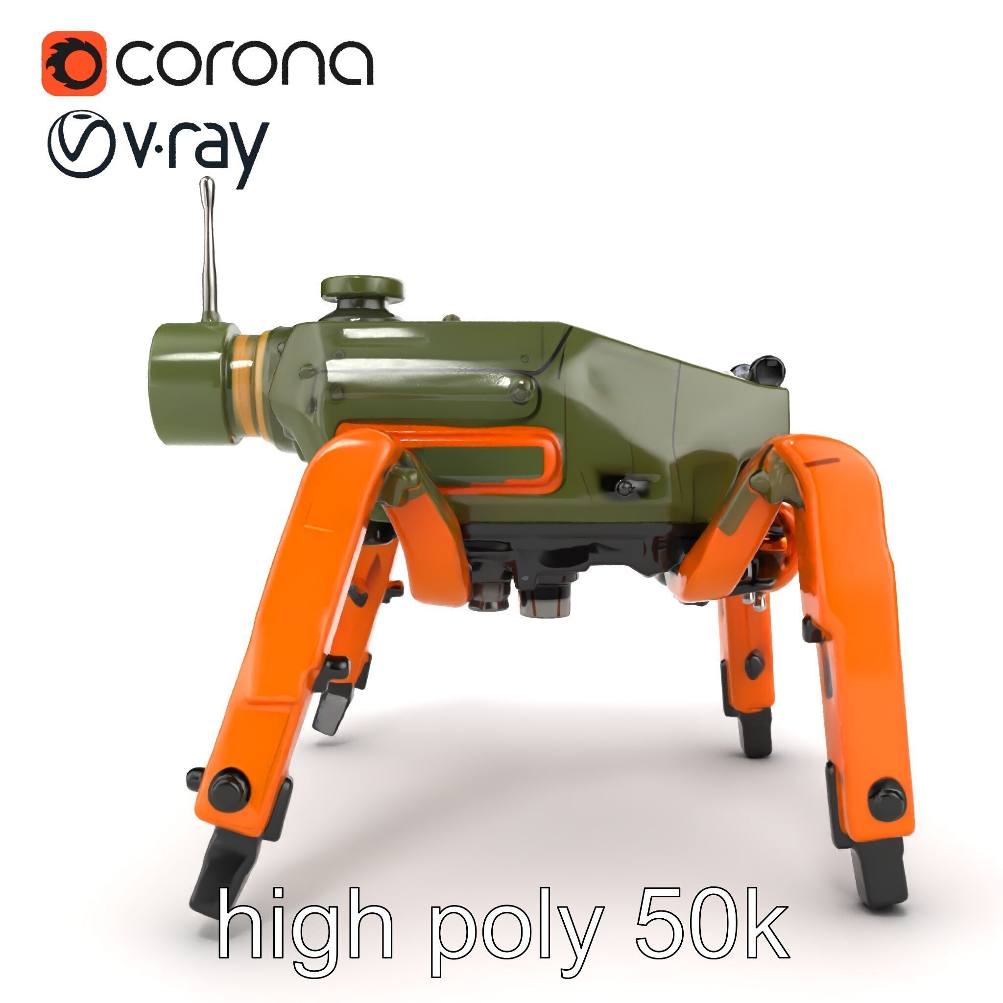 Compact Spider Reconnaissance Unit Model Pack Low-poly 3D model_20