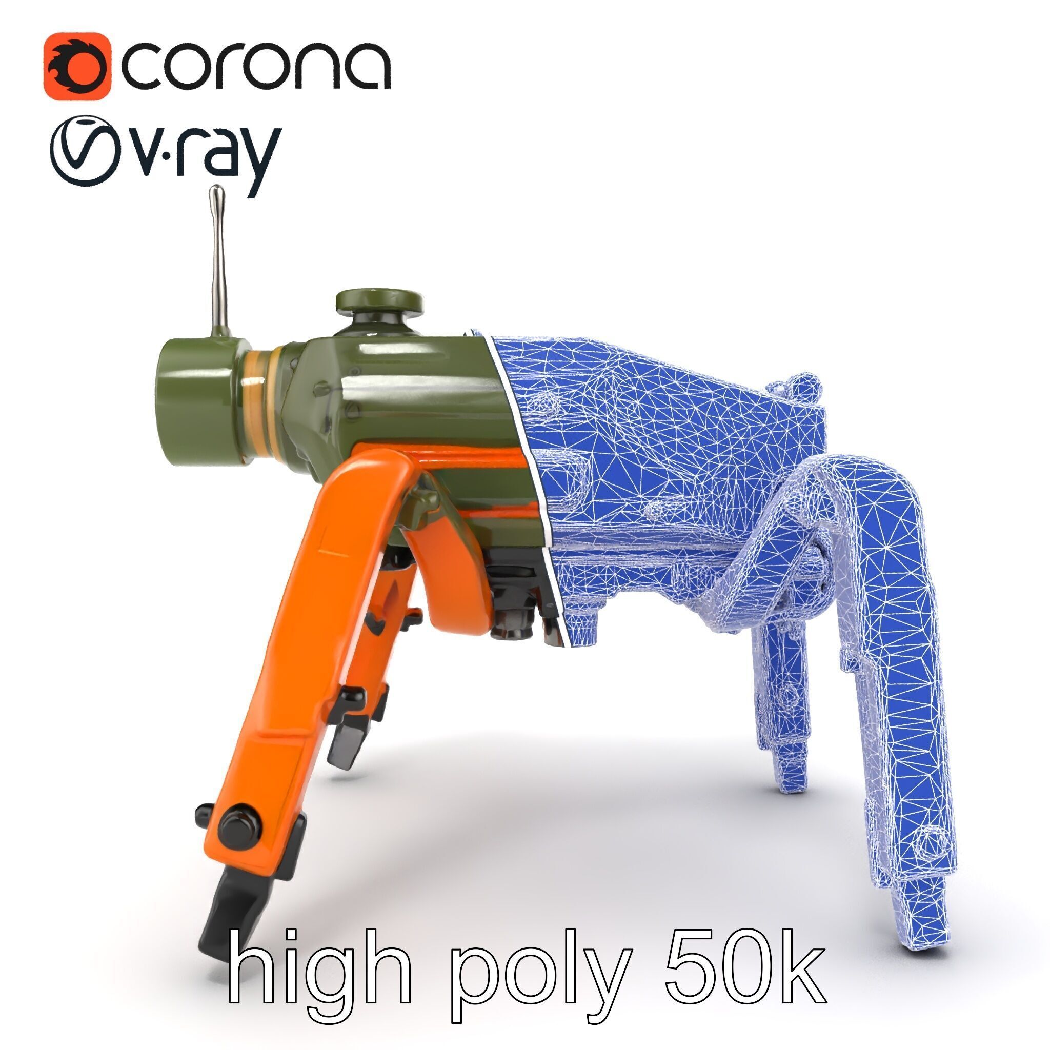 Compact Spider Reconnaissance Unit Model Pack Low-poly 3D model_28