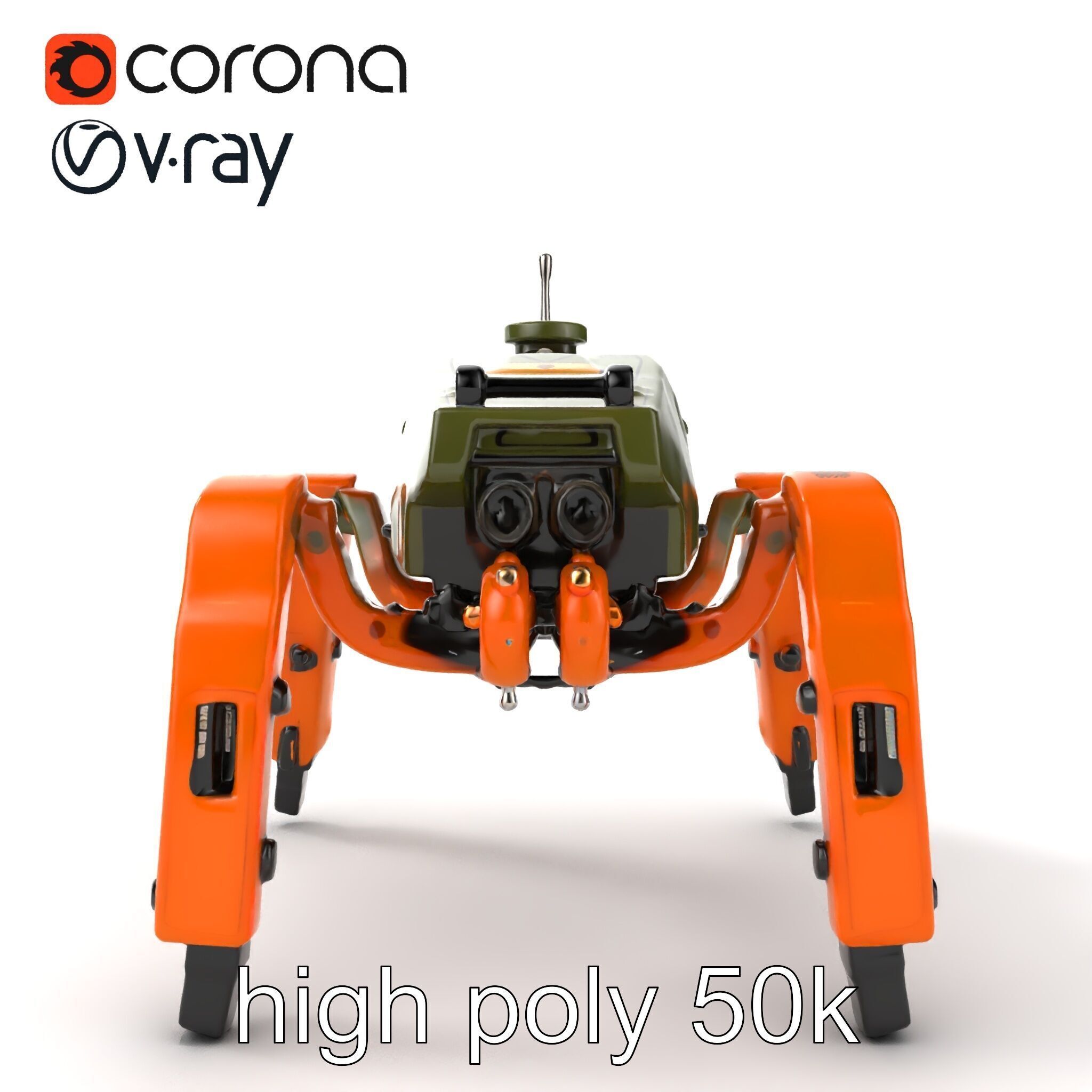Compact Spider Reconnaissance Unit Model Pack Low-poly 3D model_25