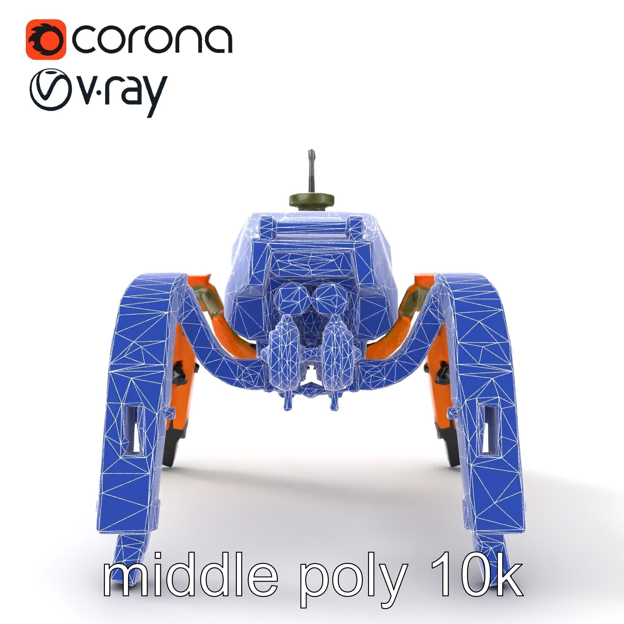 Compact Spider Reconnaissance Unit Model Pack Low-poly 3D model_18
