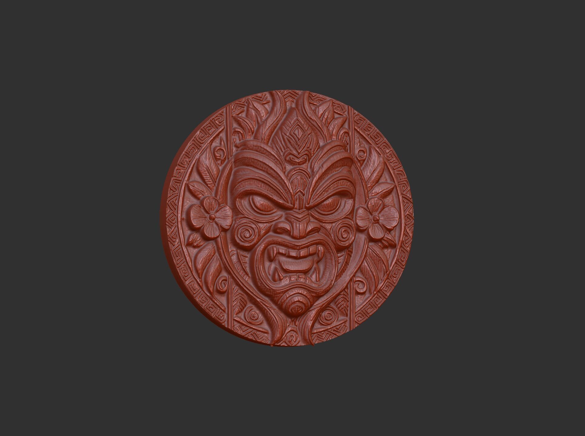 tiki mask wall decor 2 3D print model_18