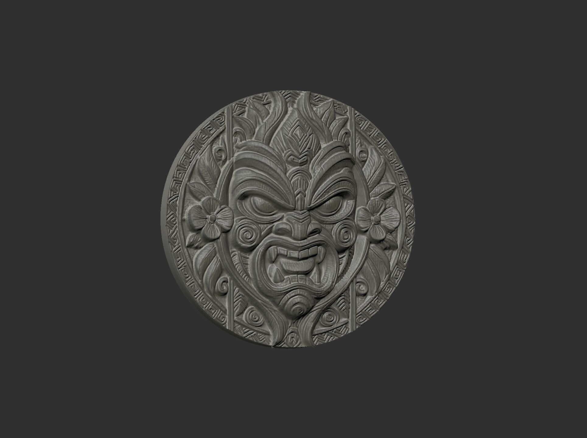 tiki mask wall decor 2 3D print model_20