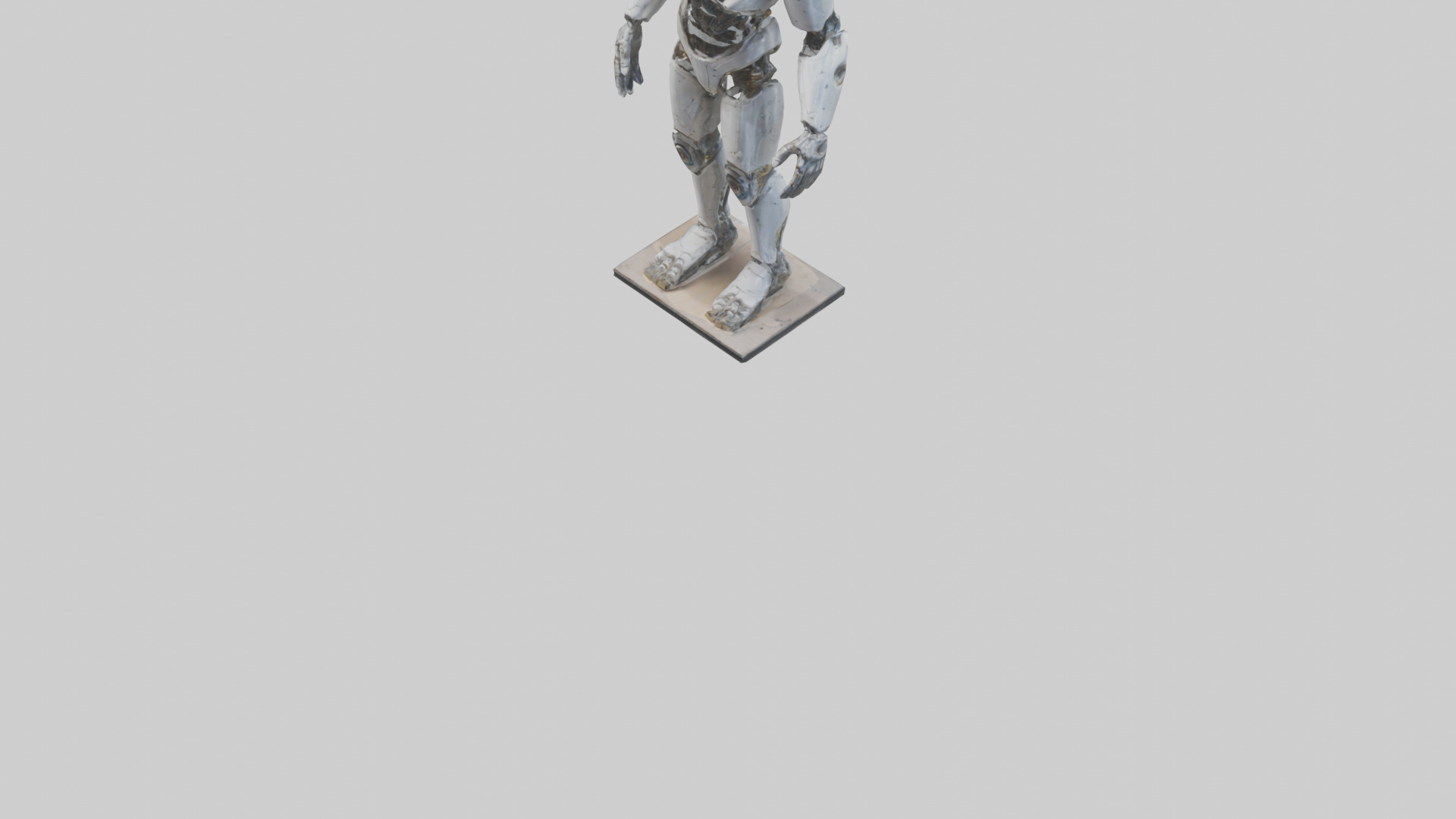 Interdimensional Cyborg statue model Low-poly 3D model_5