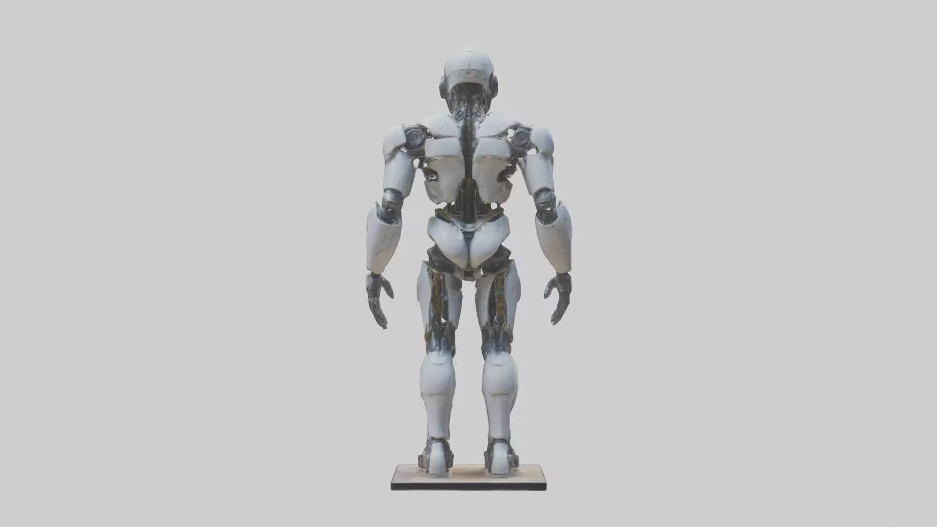 Interdimensional Cyborg statue model Low-poly 3D model_0