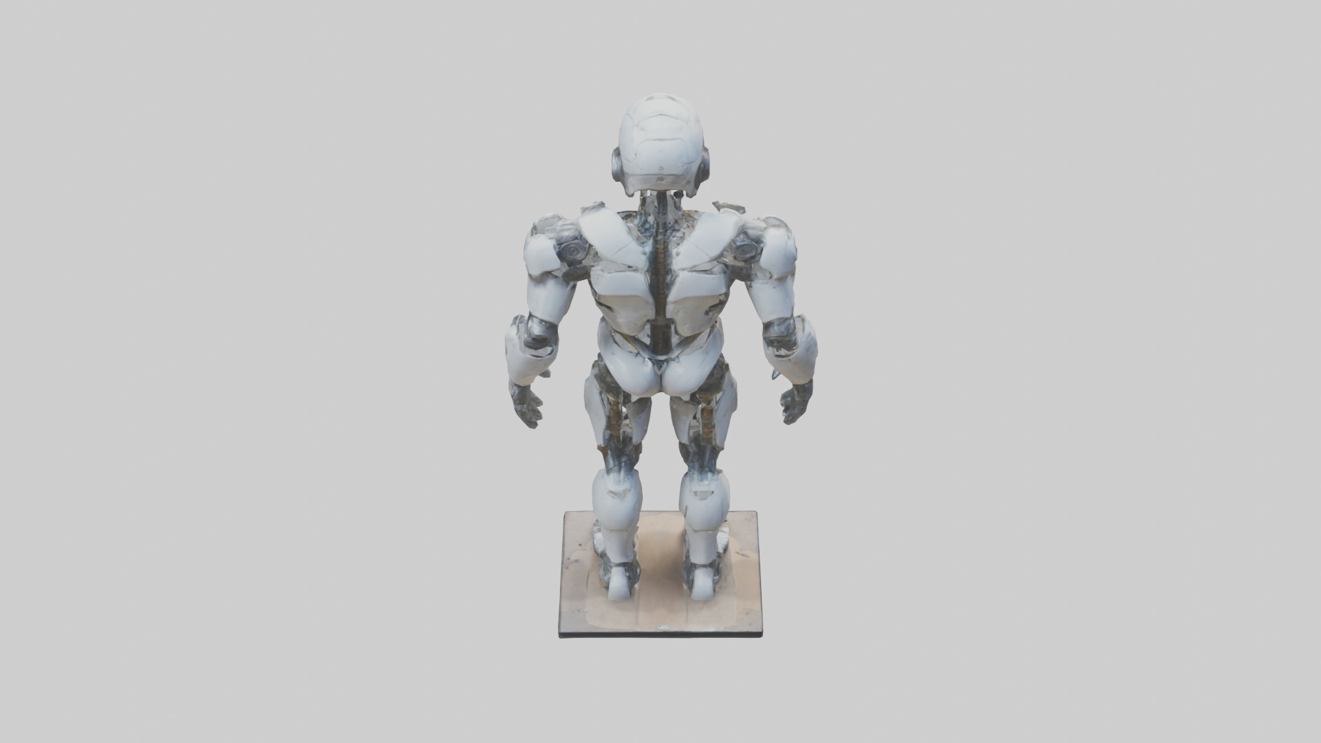 Interdimensional Cyborg statue model Low-poly 3D model_15