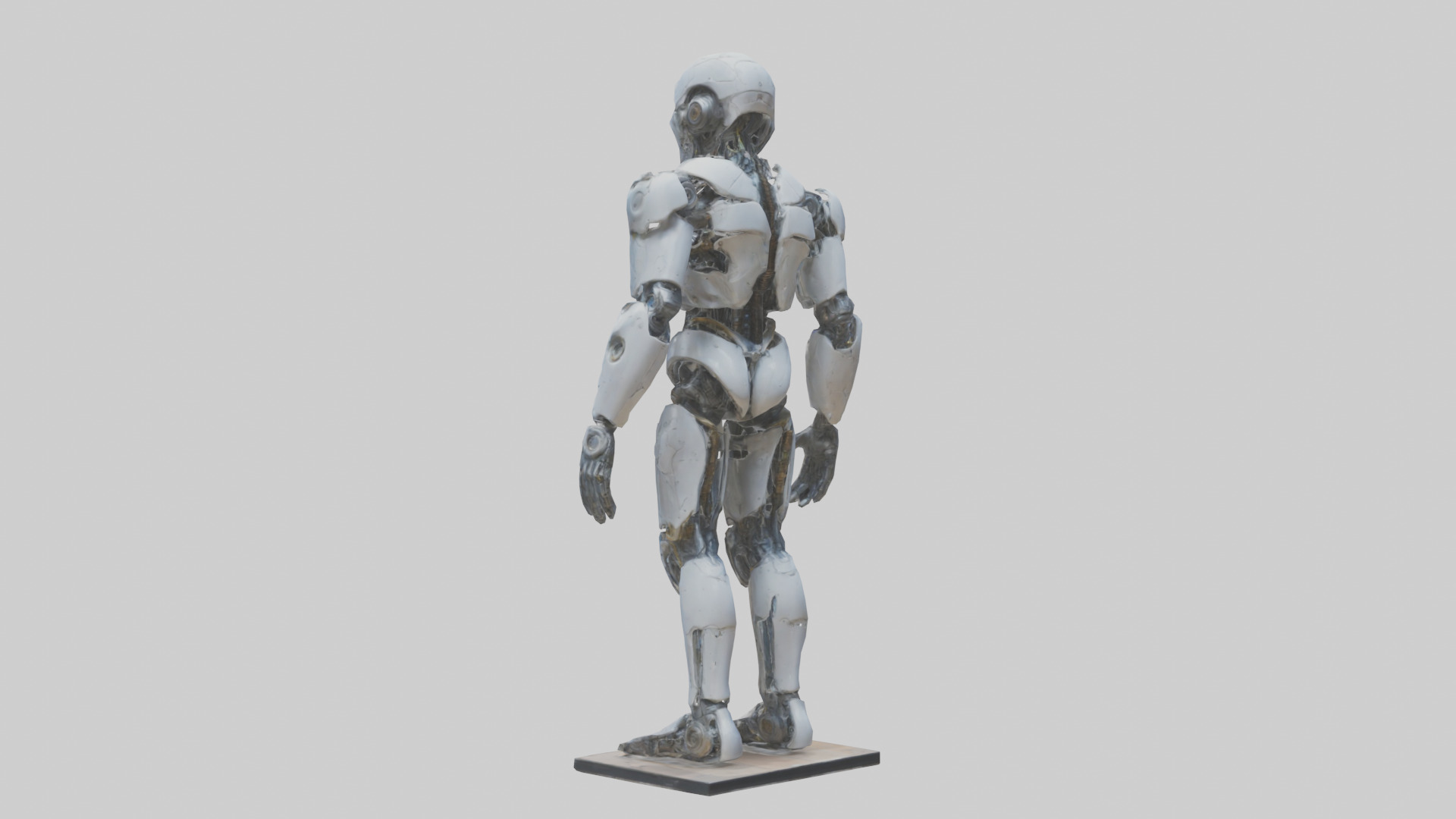 Interdimensional Cyborg statue model Low-poly 3D model_1