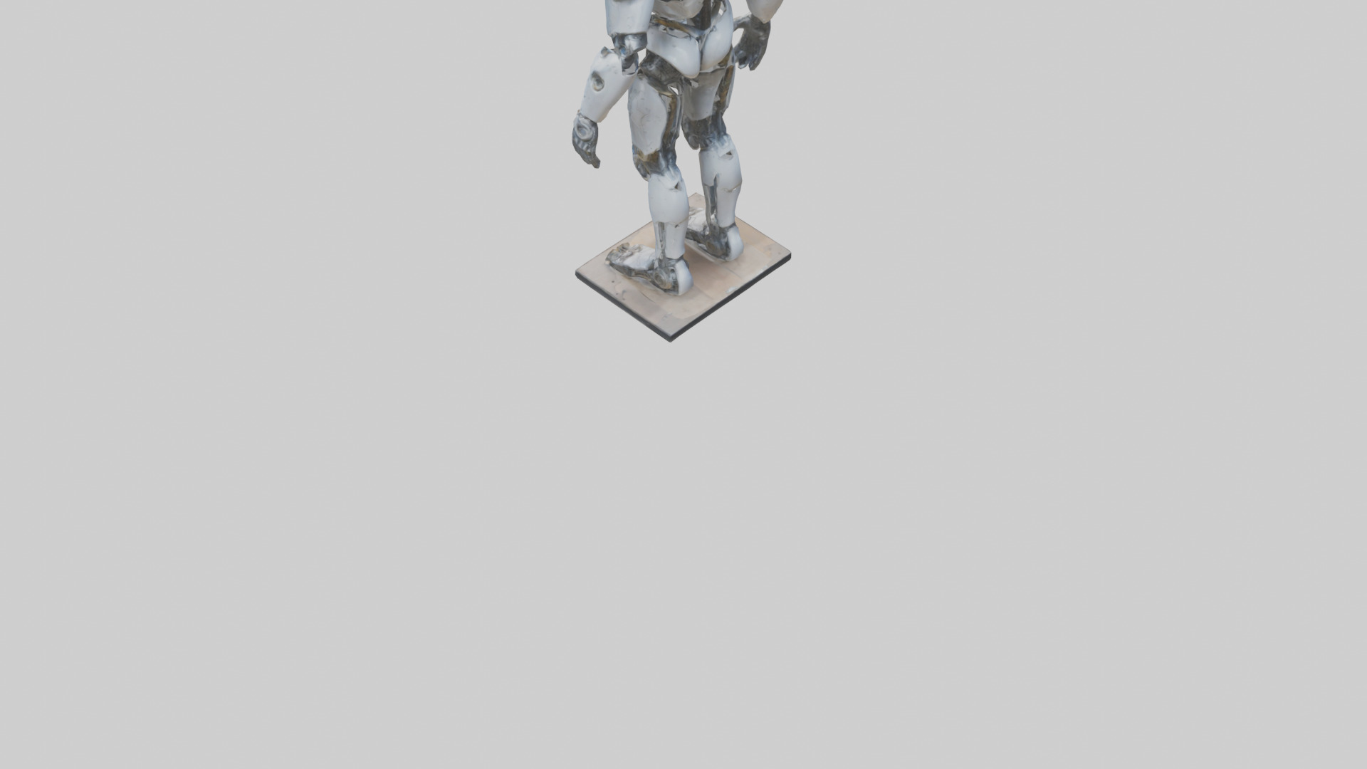 Interdimensional Cyborg statue model Low-poly 3D model_3