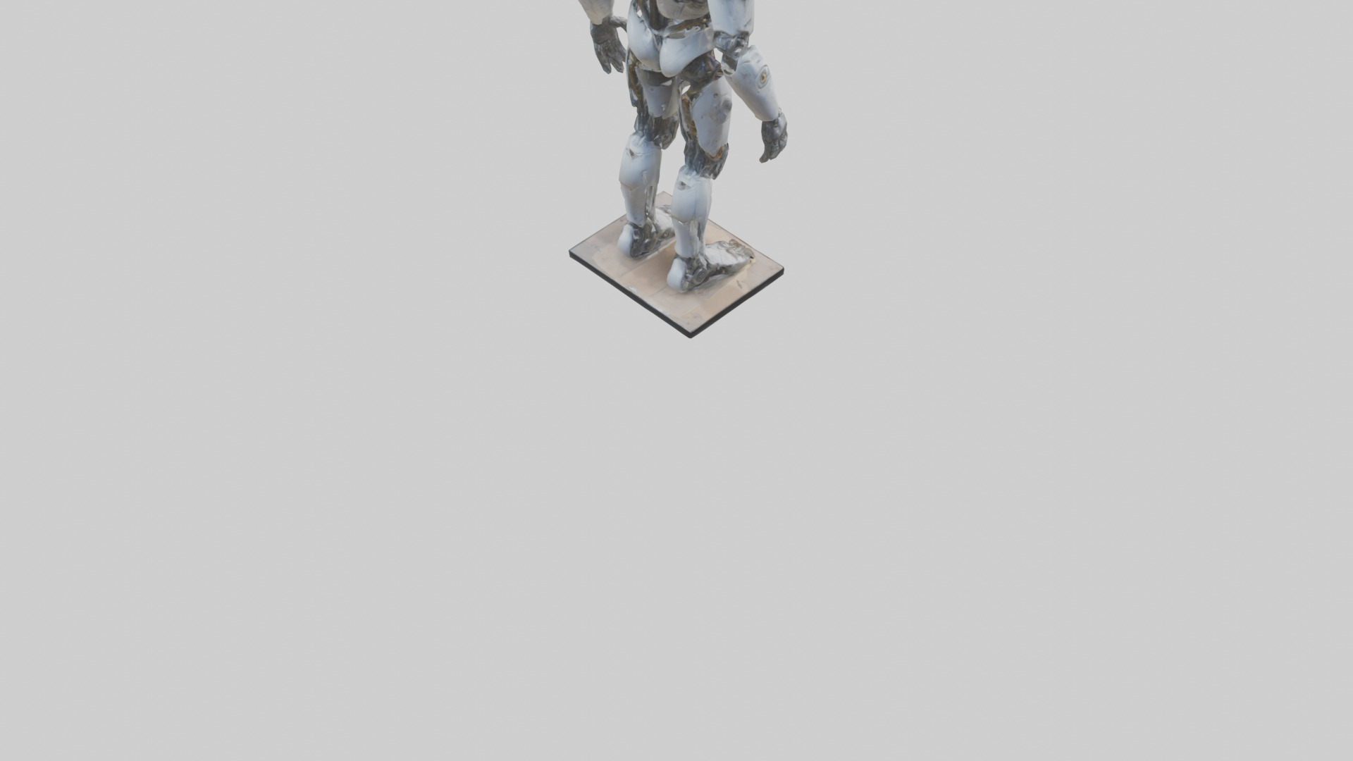Interdimensional Cyborg statue model Low-poly 3D model_4