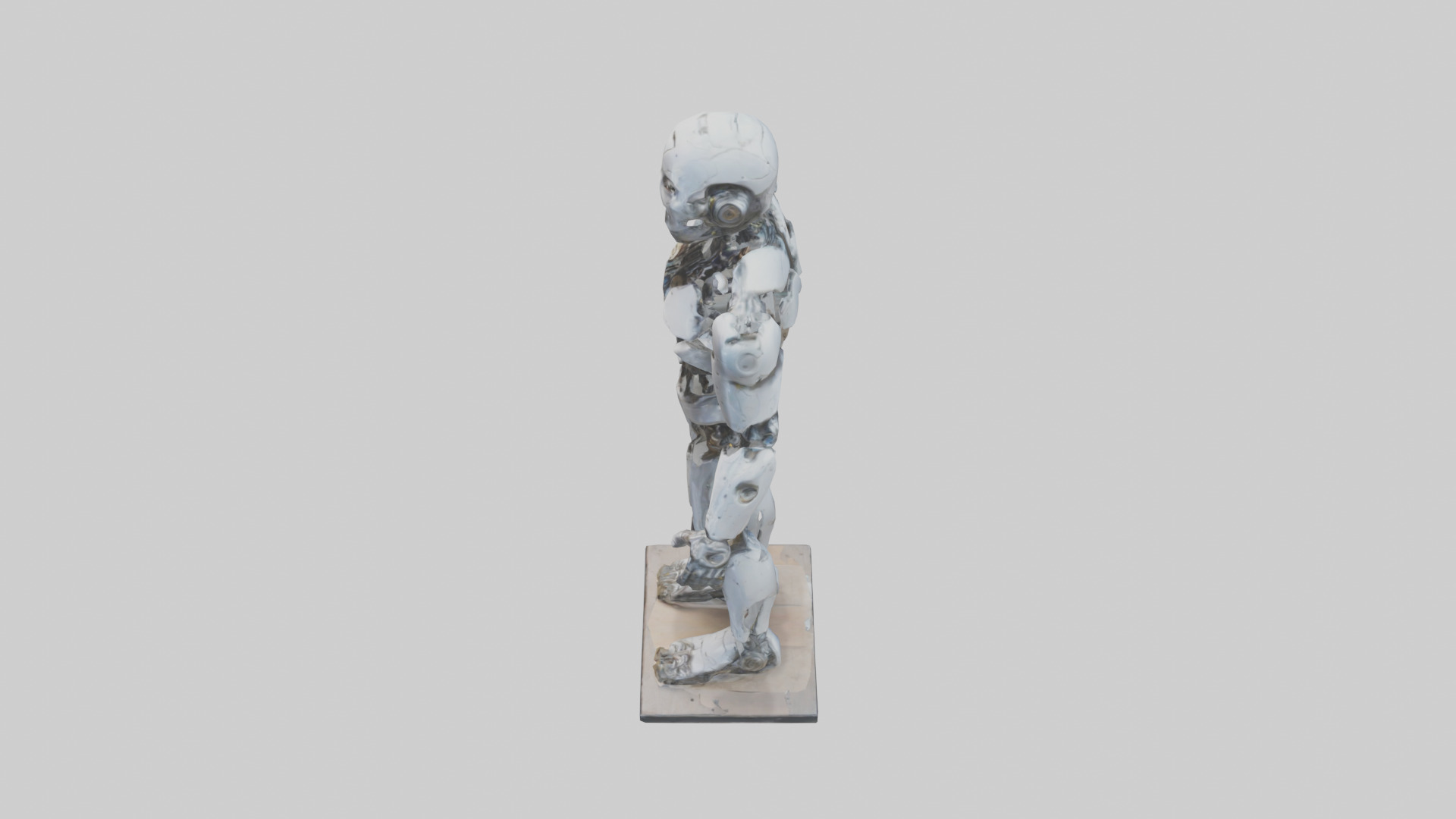 Interdimensional Cyborg statue model Low-poly 3D model_17