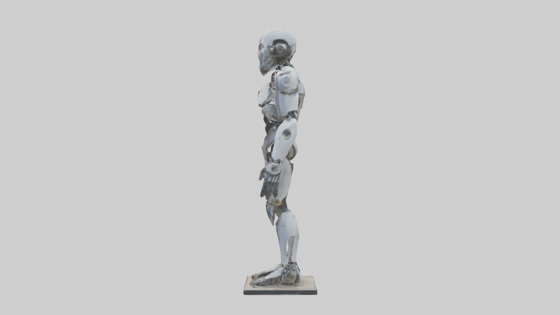 Interdimensional Cyborg statue model Low-poly 3D model_12
