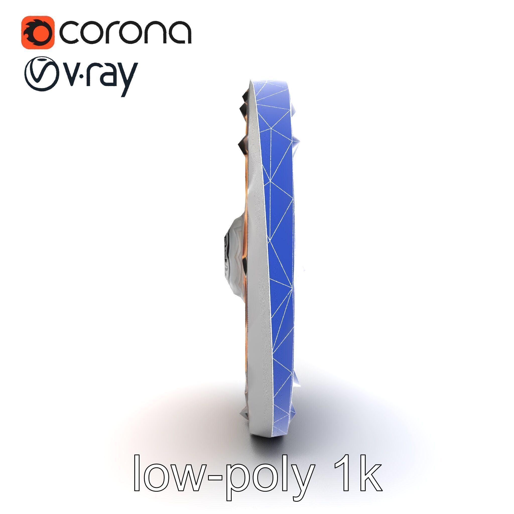 Embossed Cast Iron Manhole Cover model pack Low-poly 3D model_19