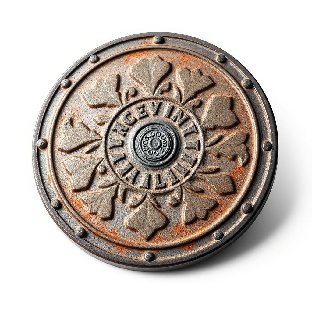 Embossed Cast Iron Manhole Cover model pack Low-poly 3D model_4