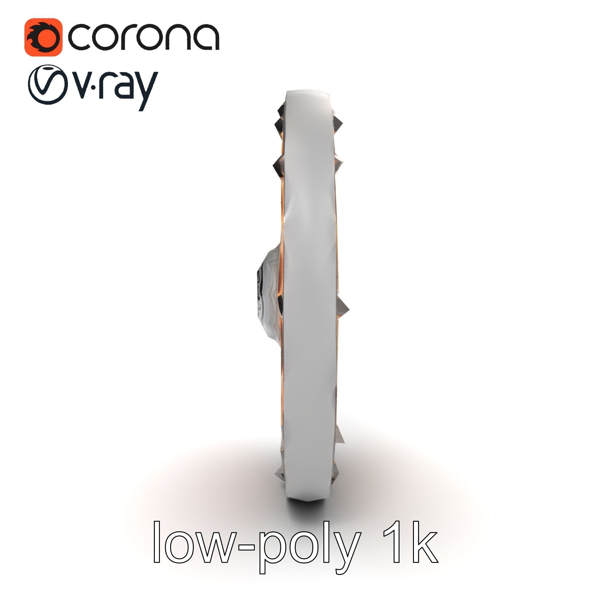 Embossed Cast Iron Manhole Cover model pack Low-poly 3D model_13