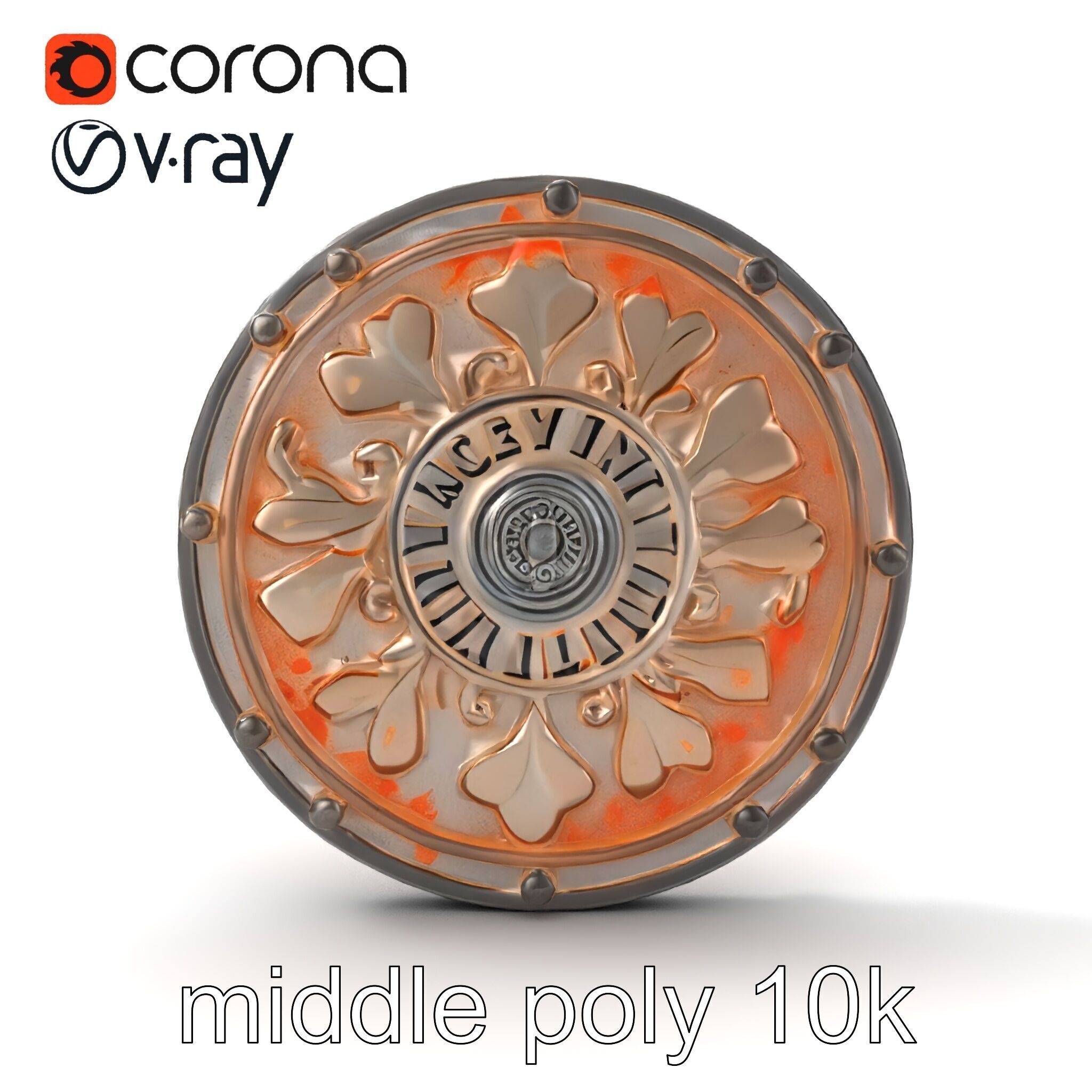 Embossed Cast Iron Manhole Cover model pack Low-poly 3D model_28