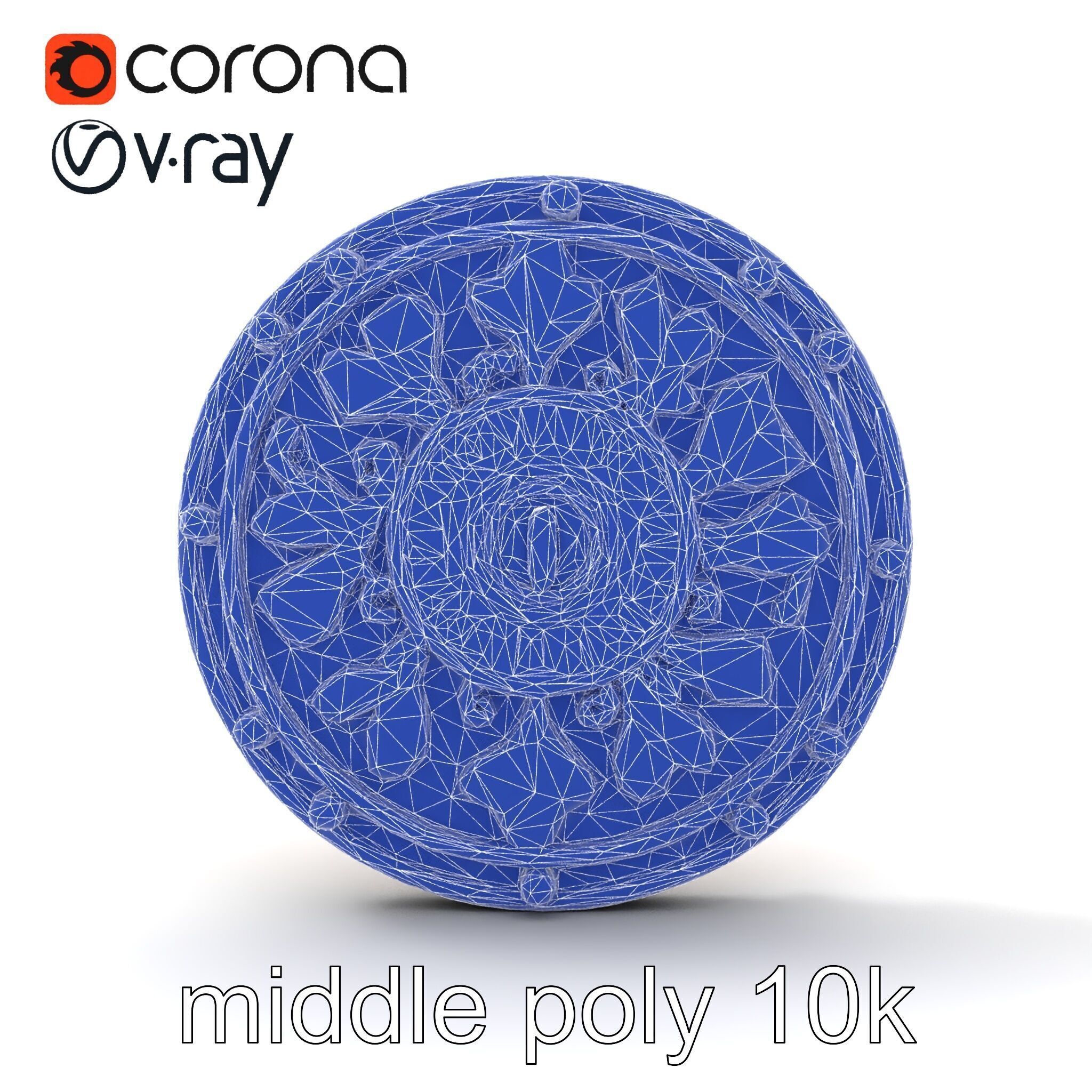 Embossed Cast Iron Manhole Cover model pack Low-poly 3D model_31