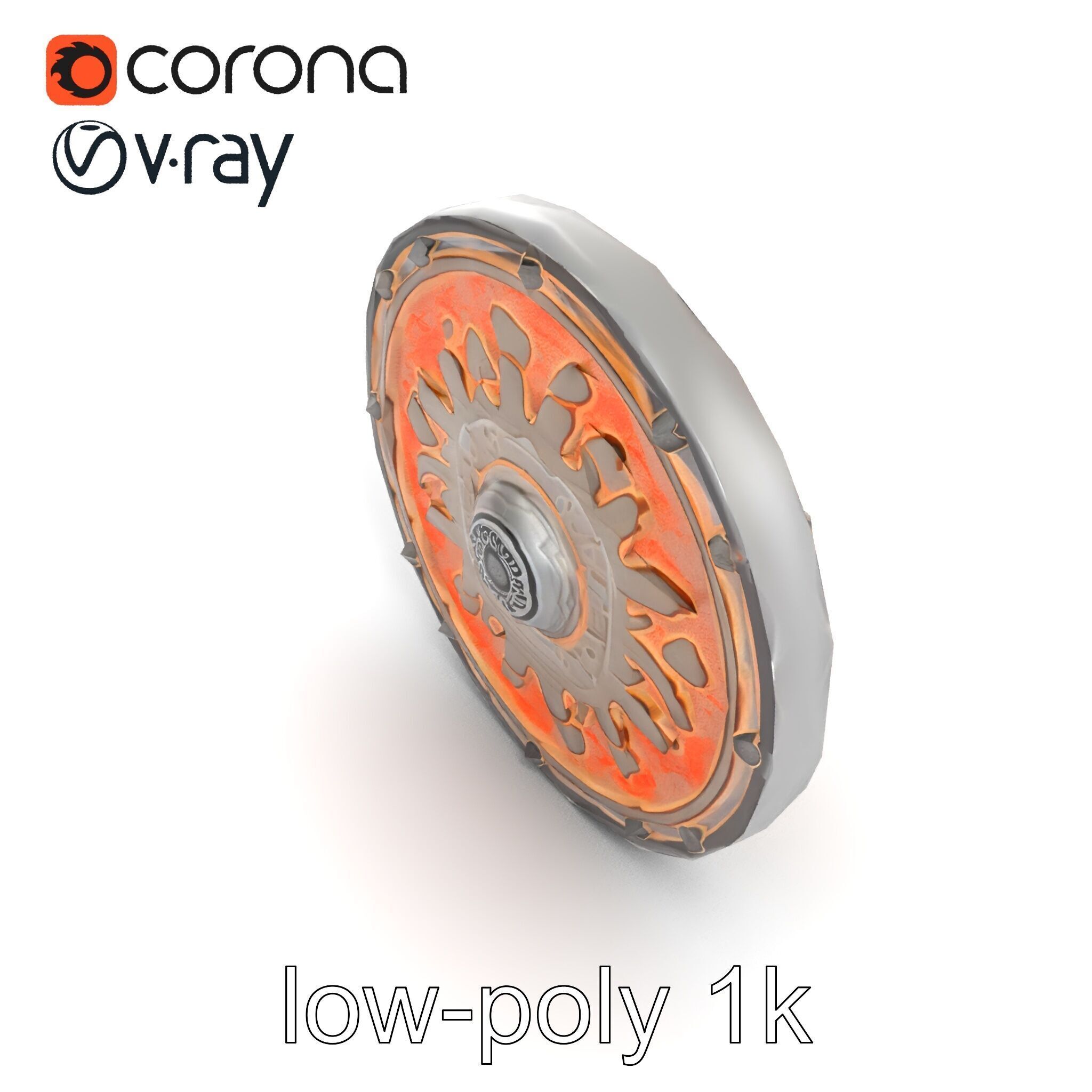 Embossed Cast Iron Manhole Cover model pack Low-poly 3D model_29