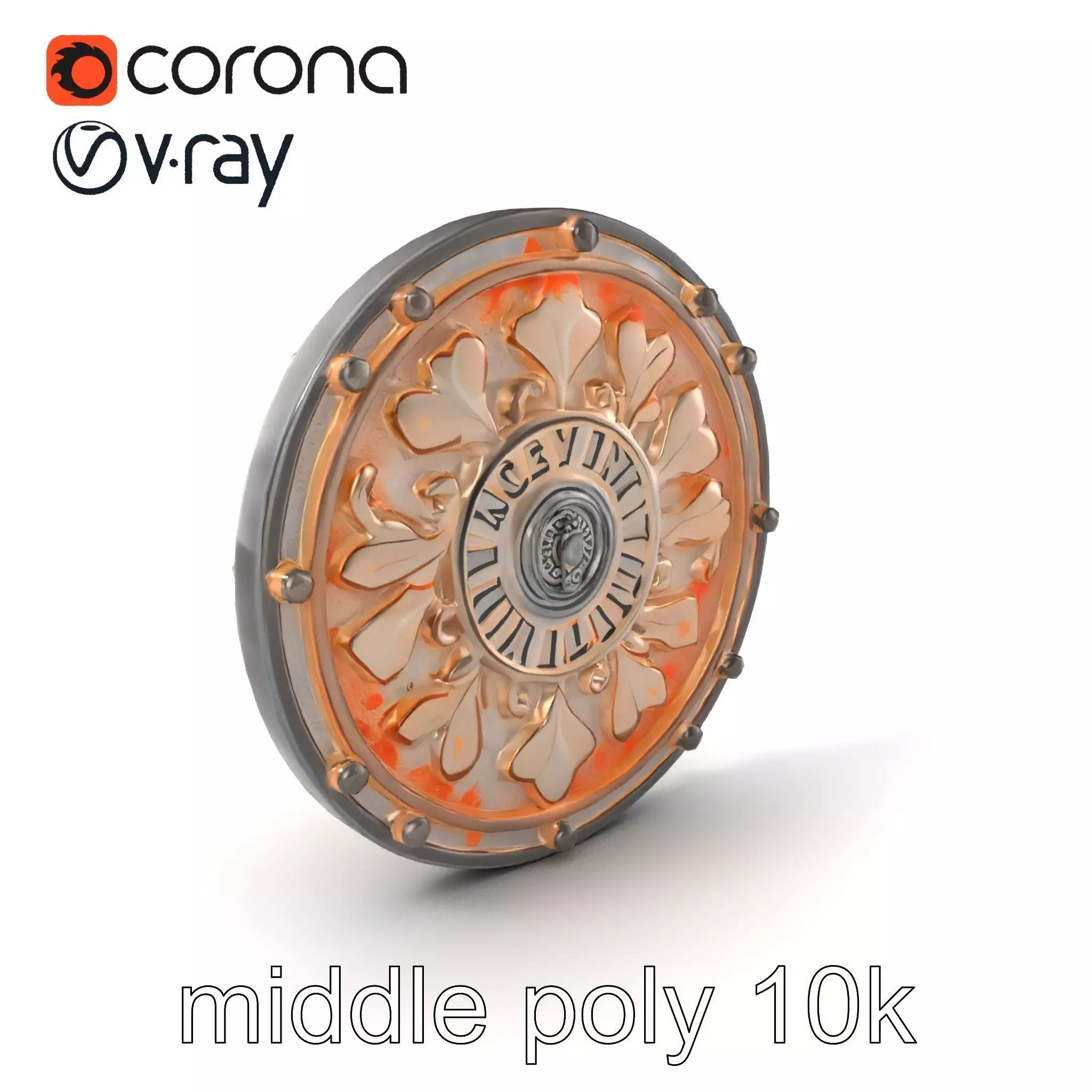 Embossed Cast Iron Manhole Cover model pack Low-poly 3D model_0