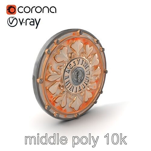 Embossed Cast Iron Manhole Cover model pack Low-poly 3D model