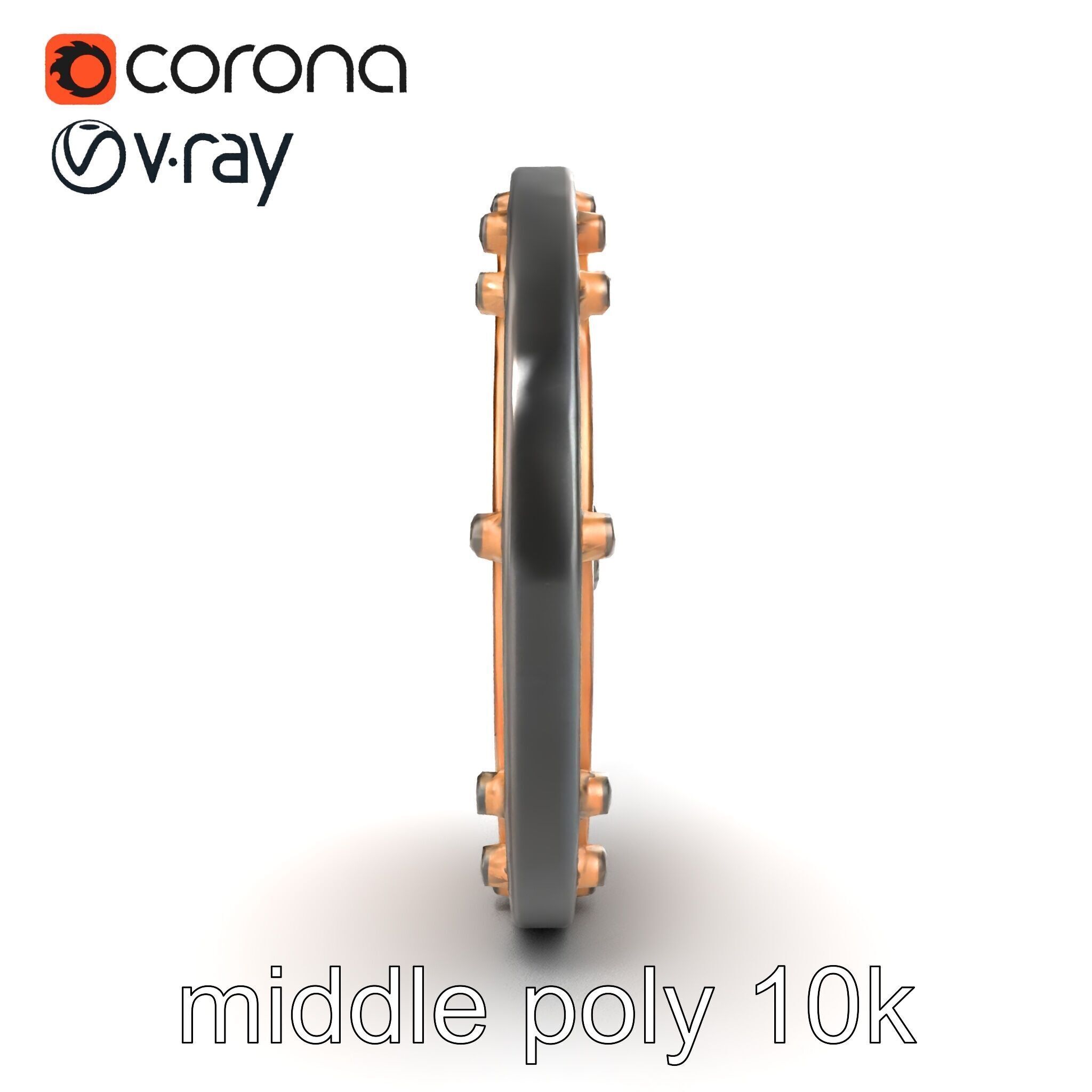 Embossed Cast Iron Manhole Cover model pack Low-poly 3D model_20