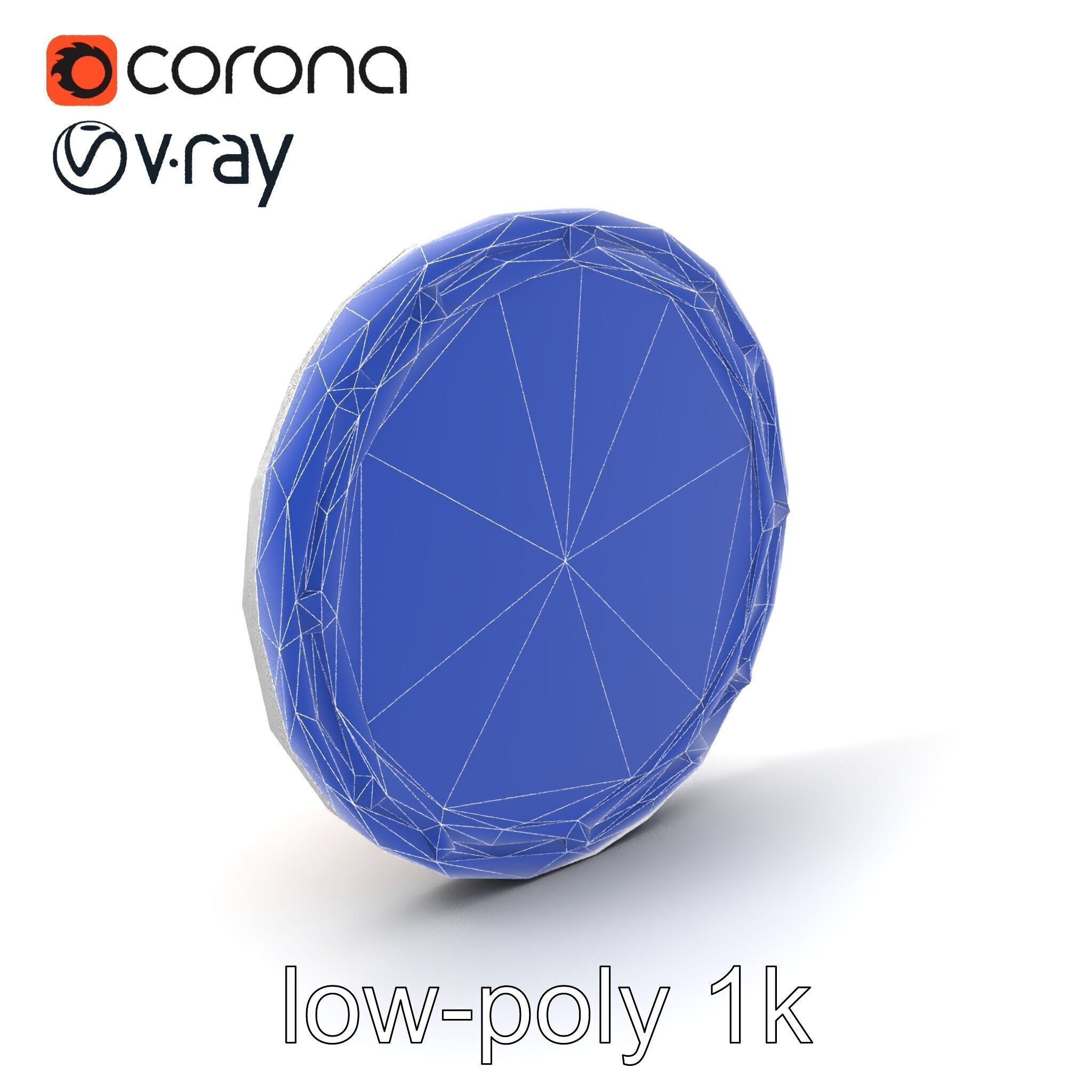 Embossed Cast Iron Manhole Cover model pack Low-poly 3D model_7