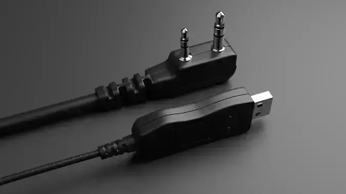 Wire Plugs 3d Model Low-poly 3D model