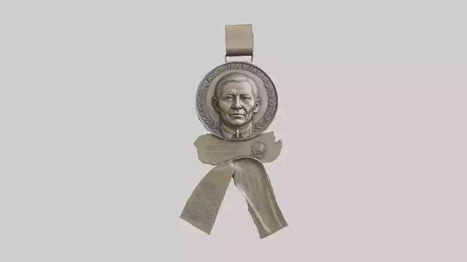 International Humanitarian Medal model Low-poly 3D model