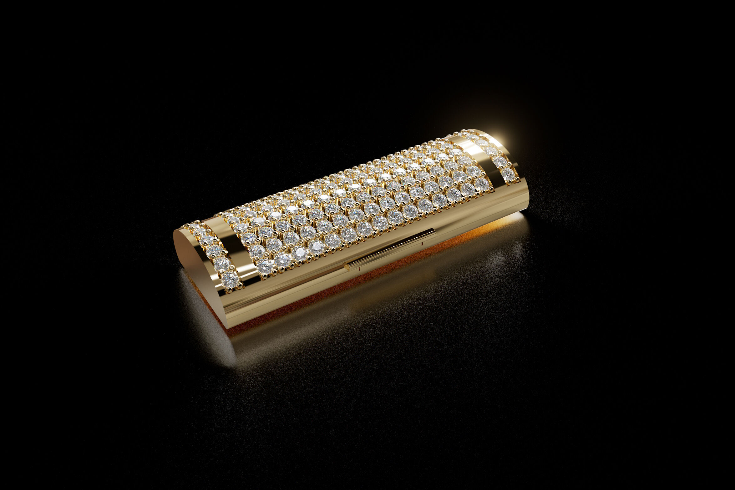 9 mm Diamond Lock Box for Jewelry 3D print model_6