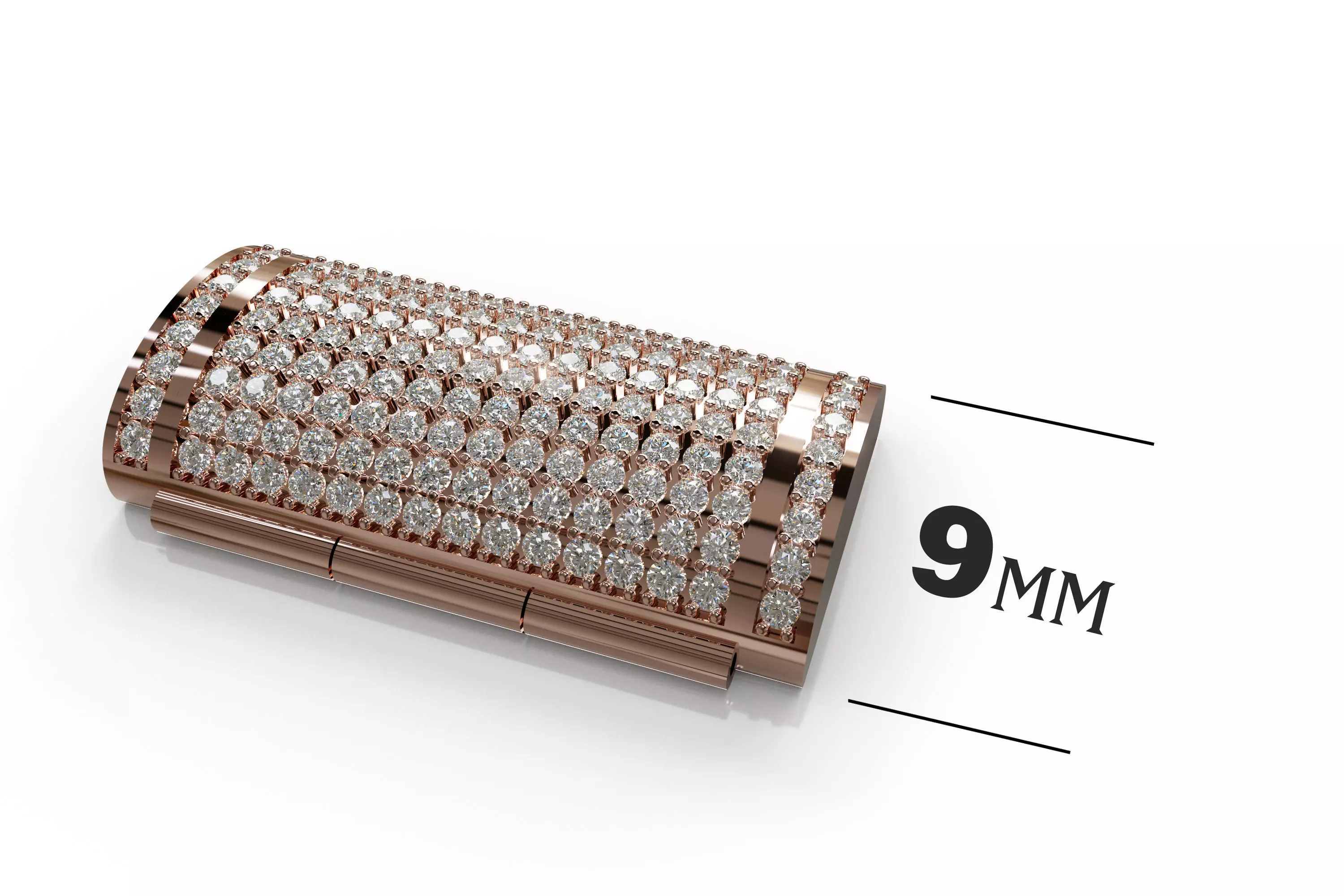 9 mm Diamond Lock Box for Jewelry 3D print model_0